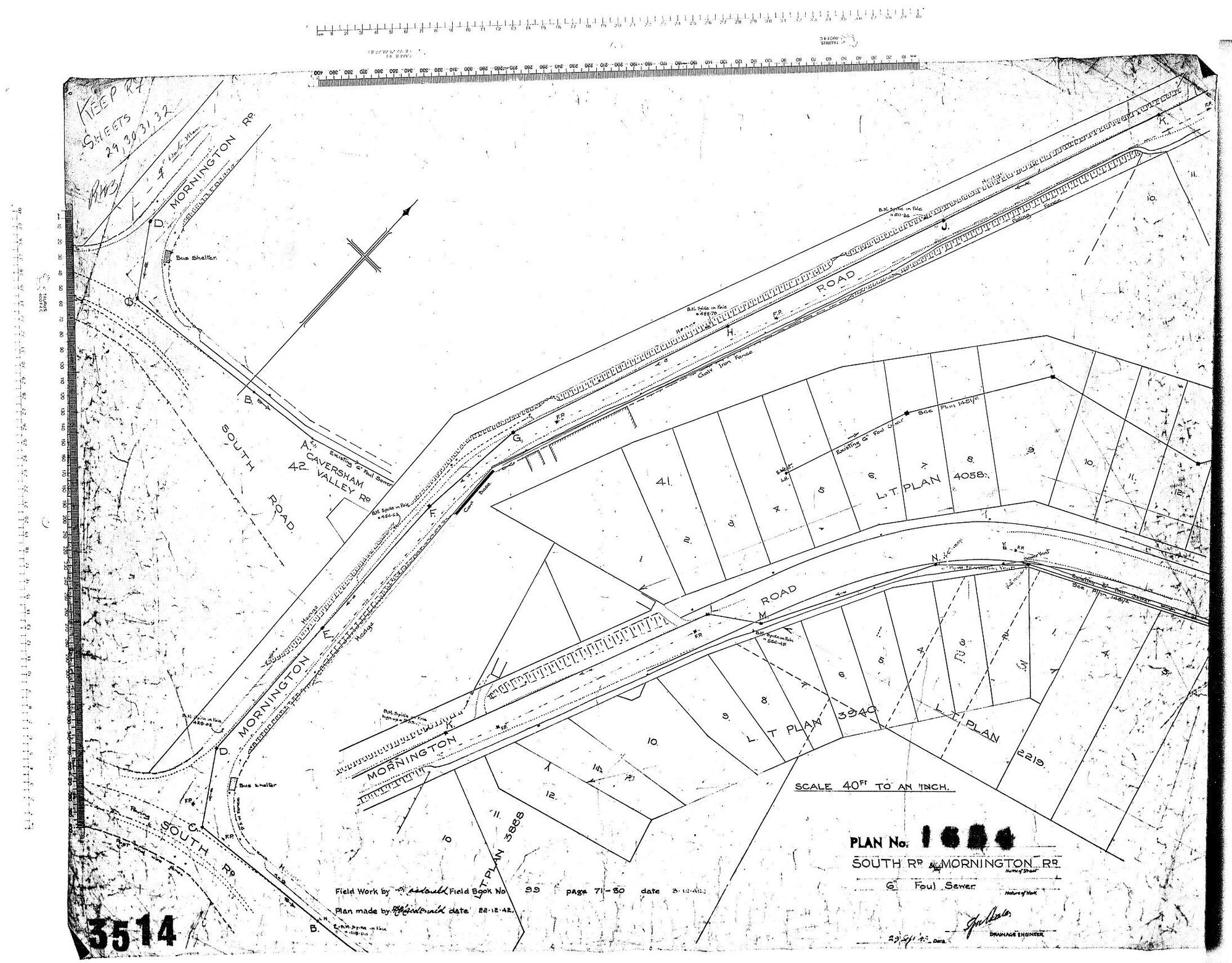 SOUTH ROAD &amp; MORRINGTON ROAD &ndash; 6'' FOUL SEWER