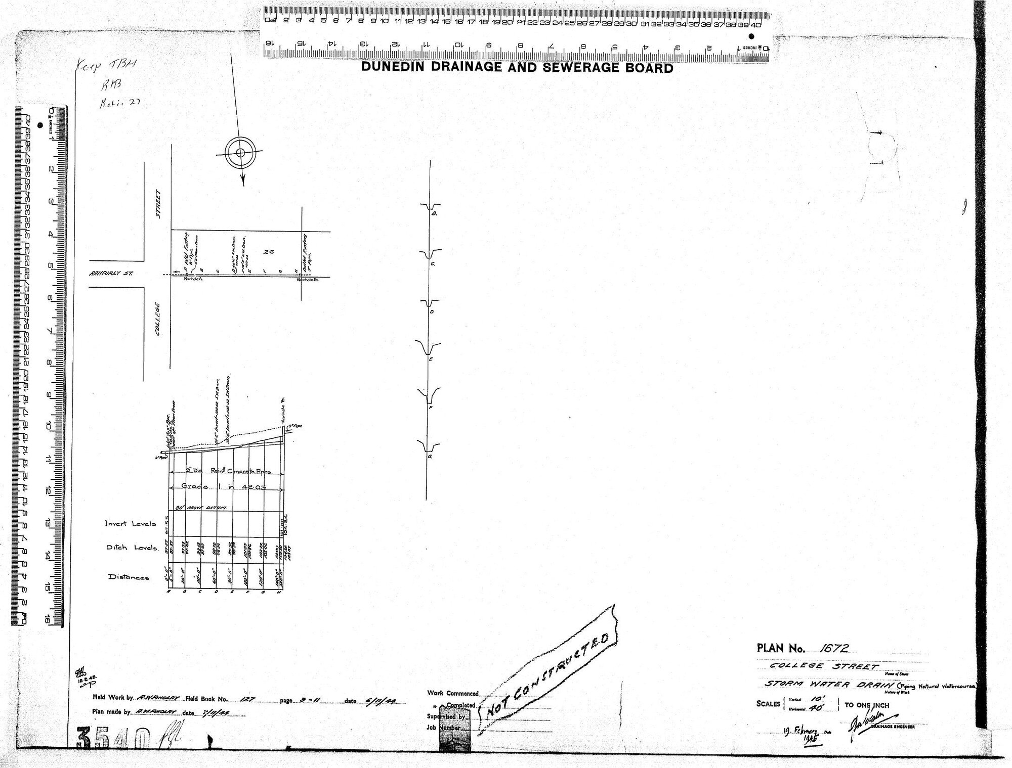 COLLEGE STREET &ndash; STORM WATER DRAIN (PIPING NATURAL WATERCOURSE)