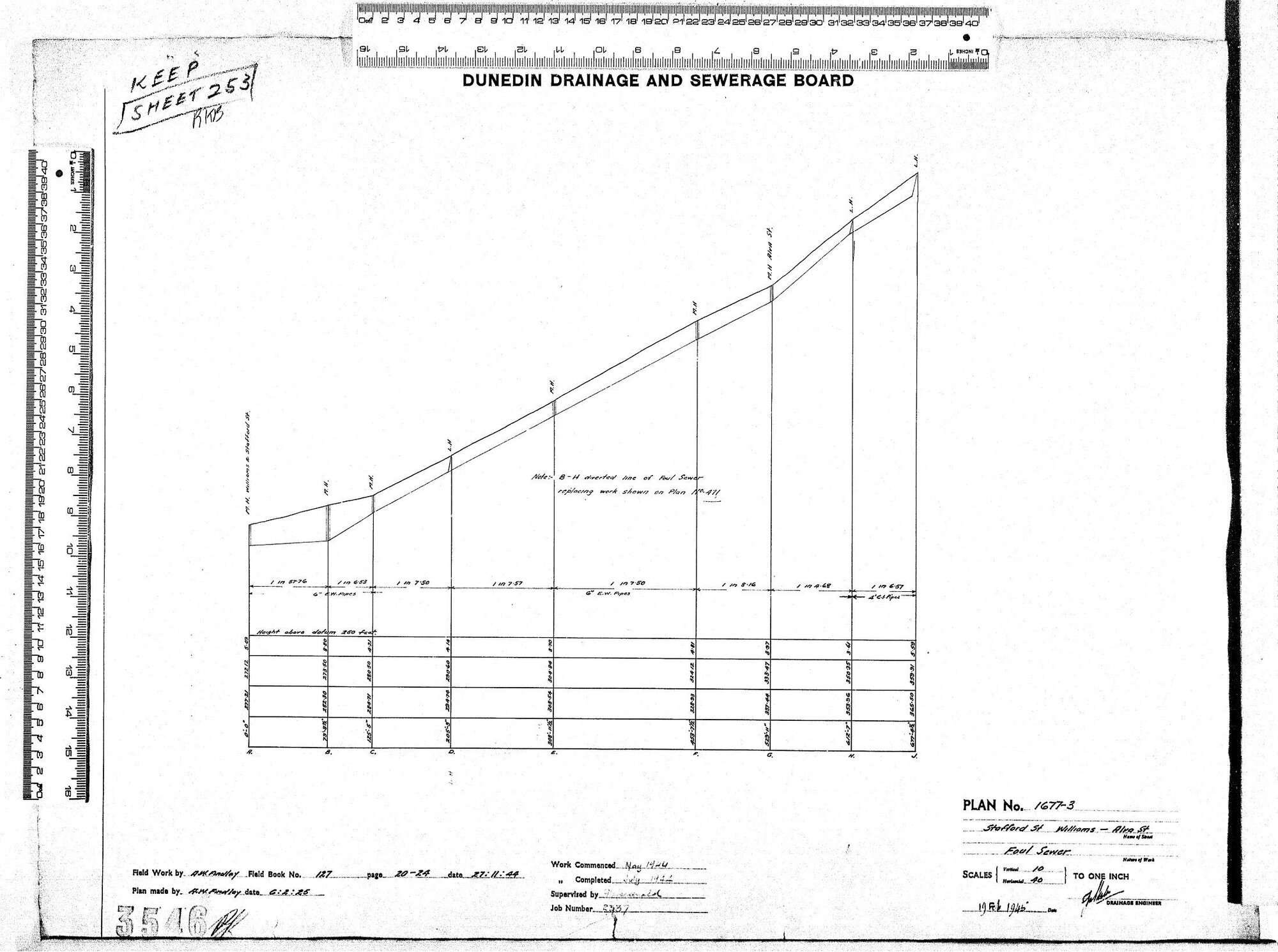 STAFFORD STREET AND WILLIAMS &ndash; ALVA STREET &ndash; FOUL SEWER