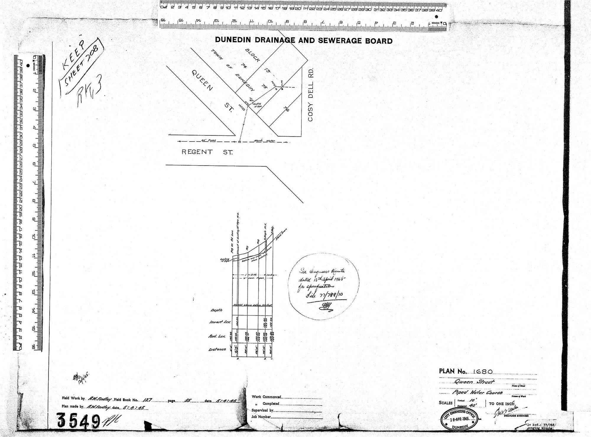 QUEEN STREET &ndash; PIPED WATER COURSE
