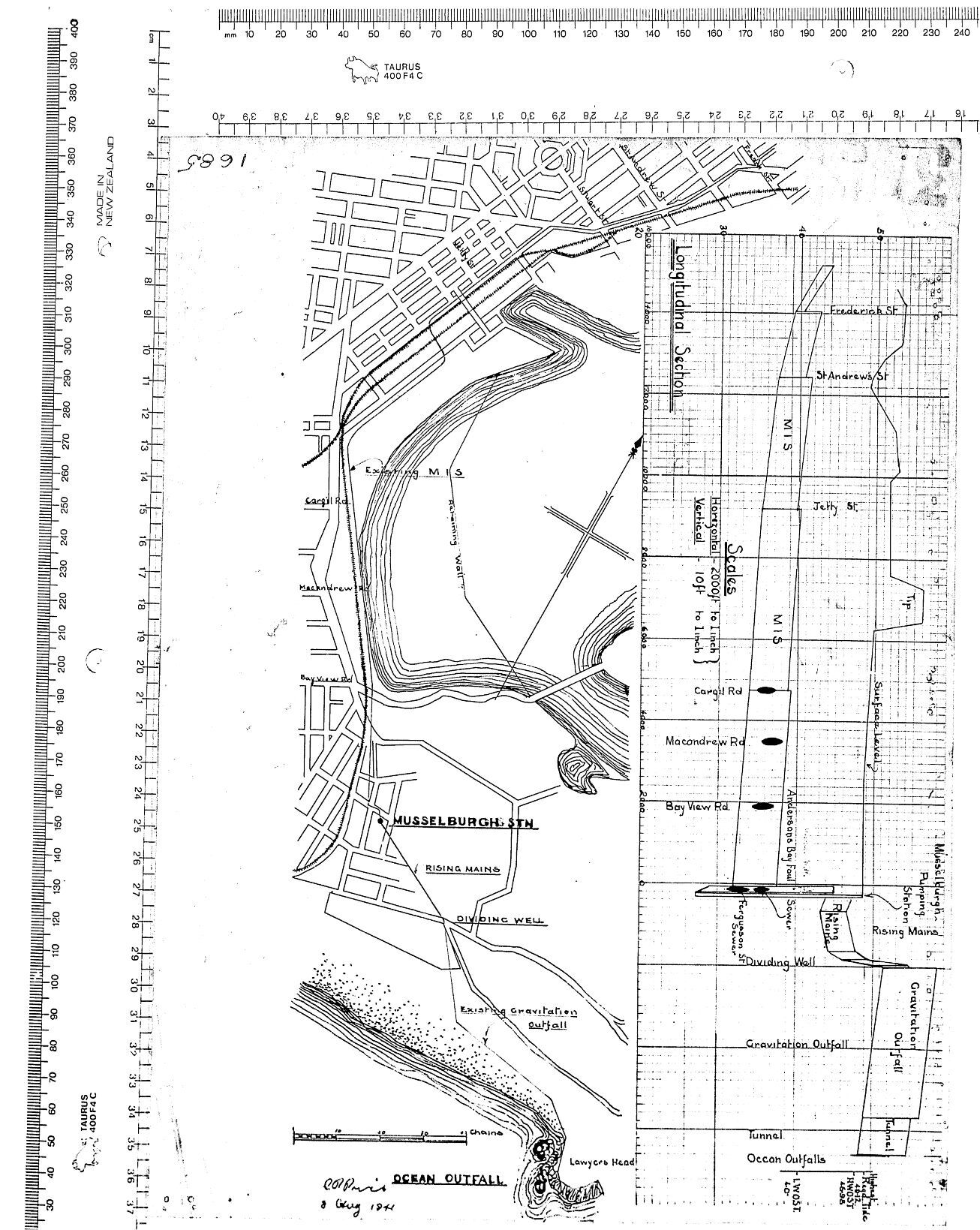 MIS TO OUTFALL LONG SECTION