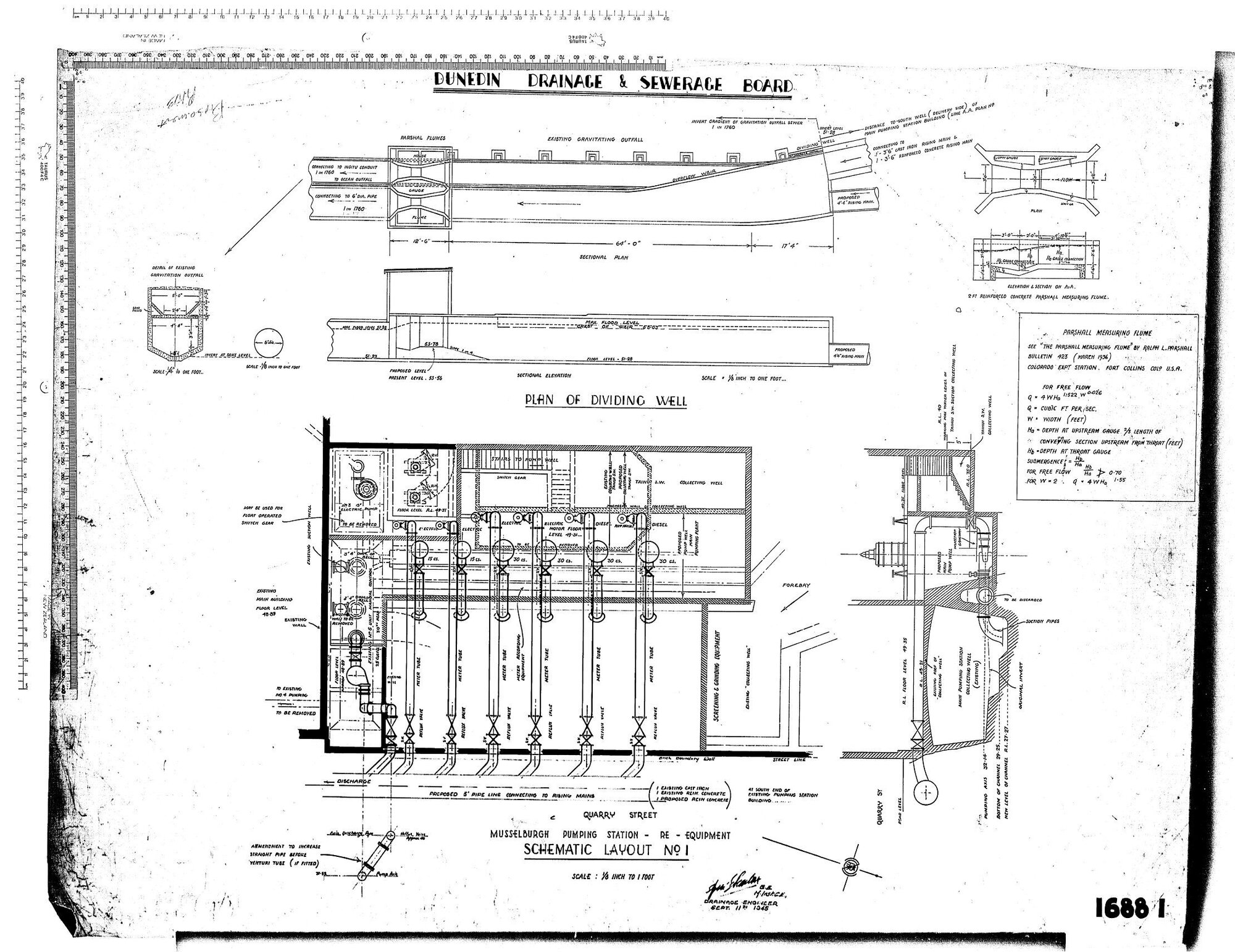 PLAN OF DIVIDING WELL &ndash; SCHEMATIC LAYOUT NO1
