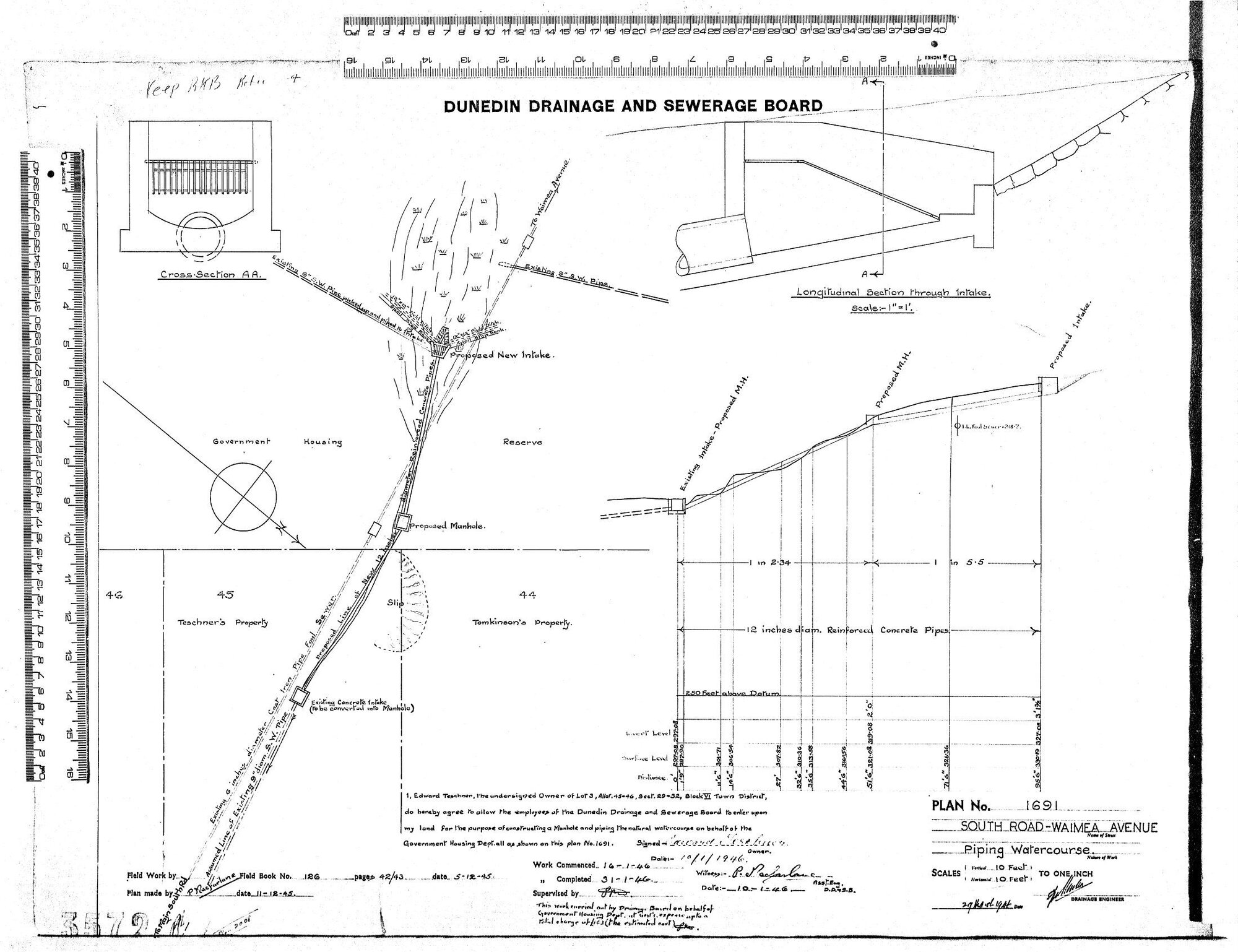 SOUTH ROAD &ndash; WAIMEA AVENUE &ndash; PIPING WATERCOURSE