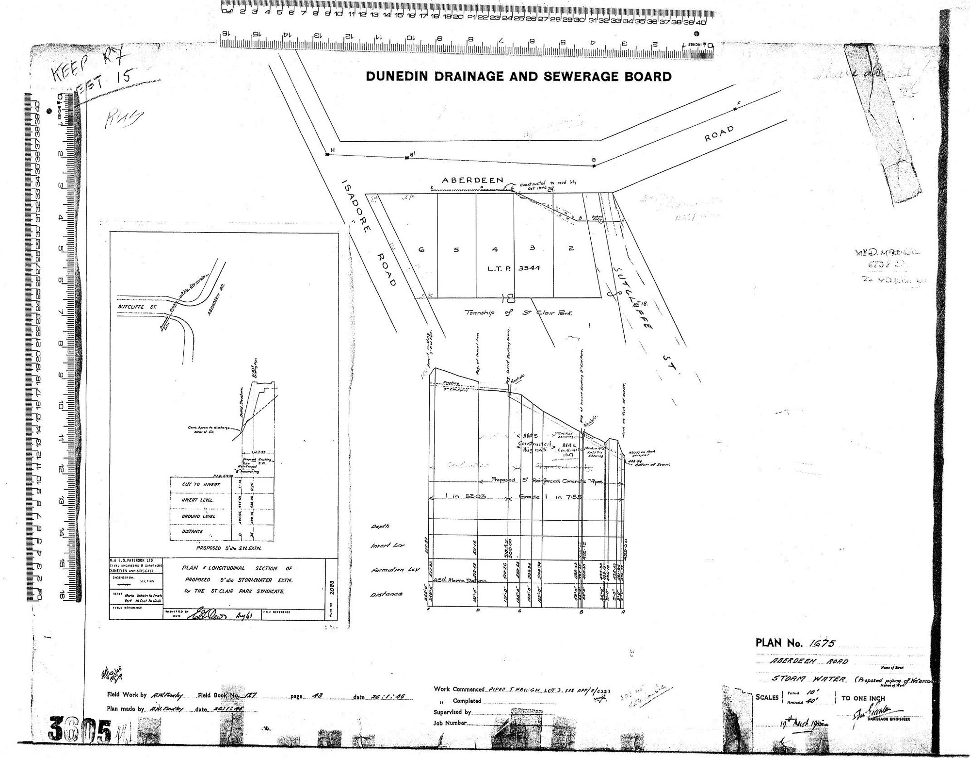 ABERDEEN ROAD STORM WATER  (PROPOSED PIPING OF WATERCOURSE)