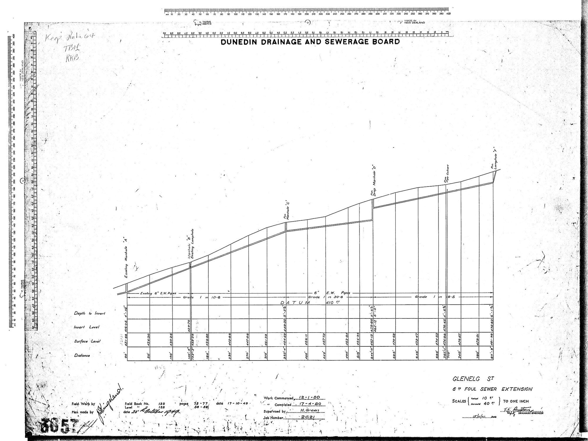 GLENELG STREET 6" FOUL SEWER EXTENSION
