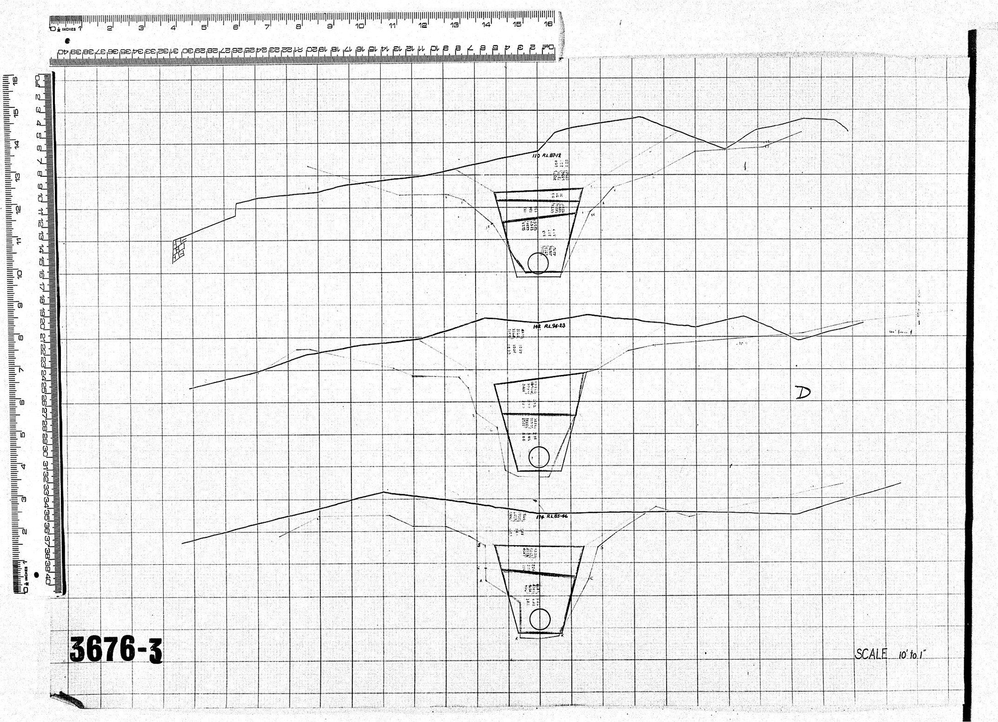 CROSS SECTIONS ON OUTFALL SEWER-PROPOSED