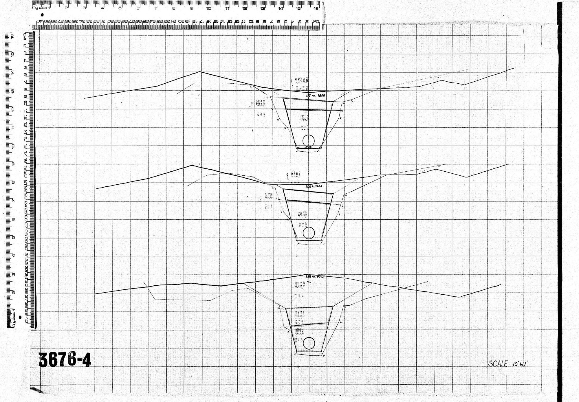 CROSS SECTIONS ON OUTFALL SEWER-PROPOSED