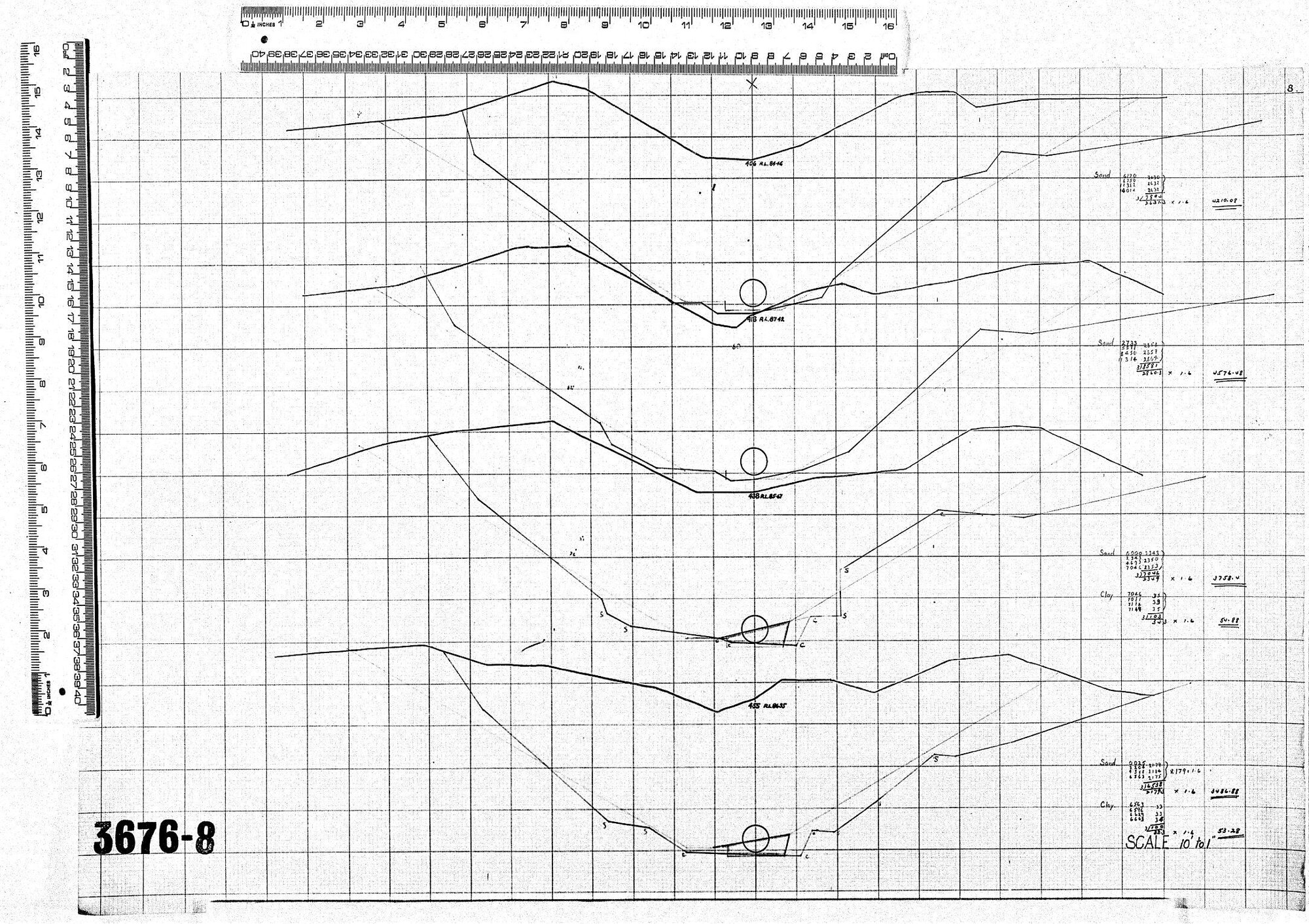 CROSS SECTIONS ON OUTFALL SEWER-PROPOSED