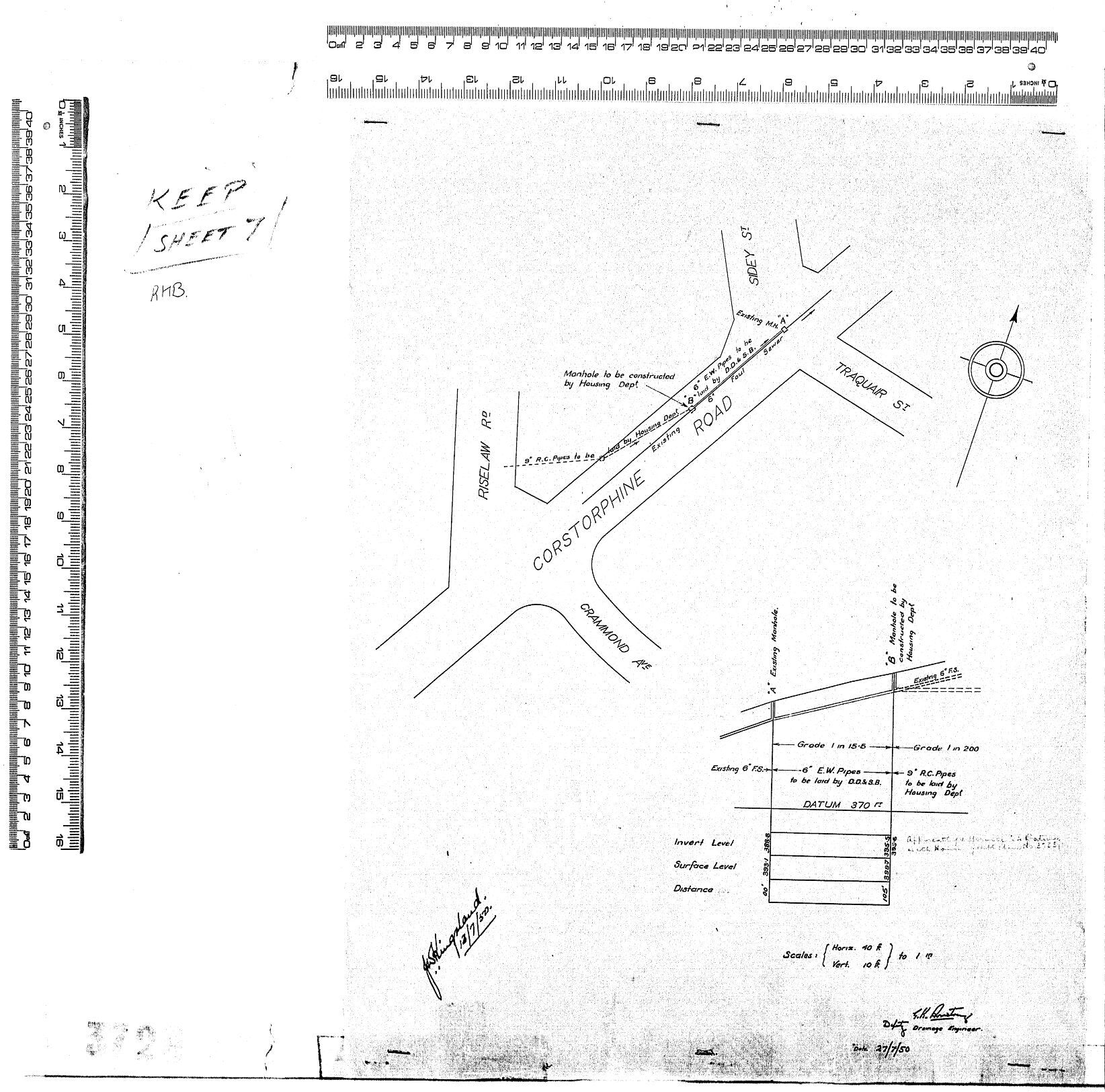 FOUL SEWER LATERAL - CORSTORPHINE ROAD