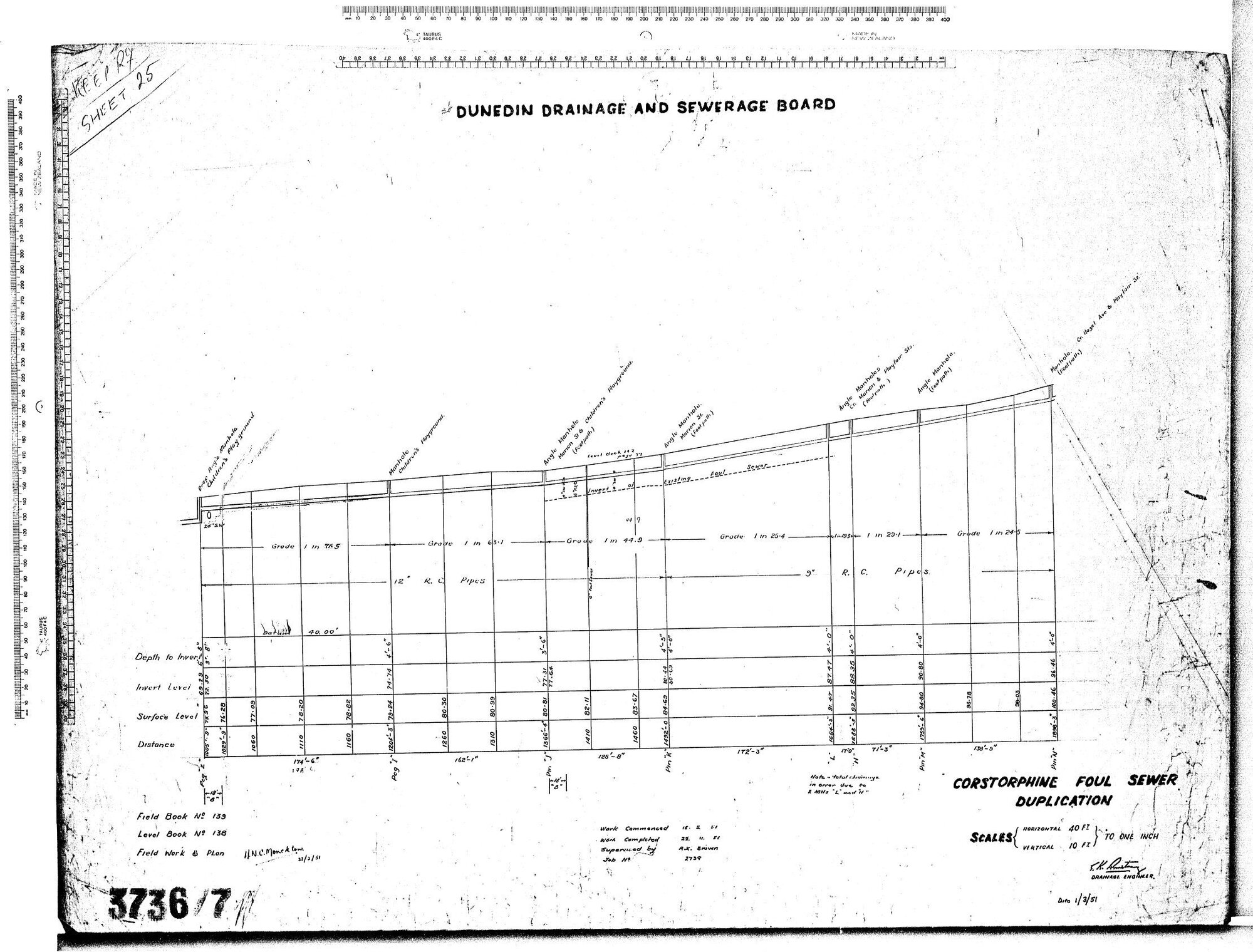 CORSTORPHINE FOUL SEWER DUPLICATION