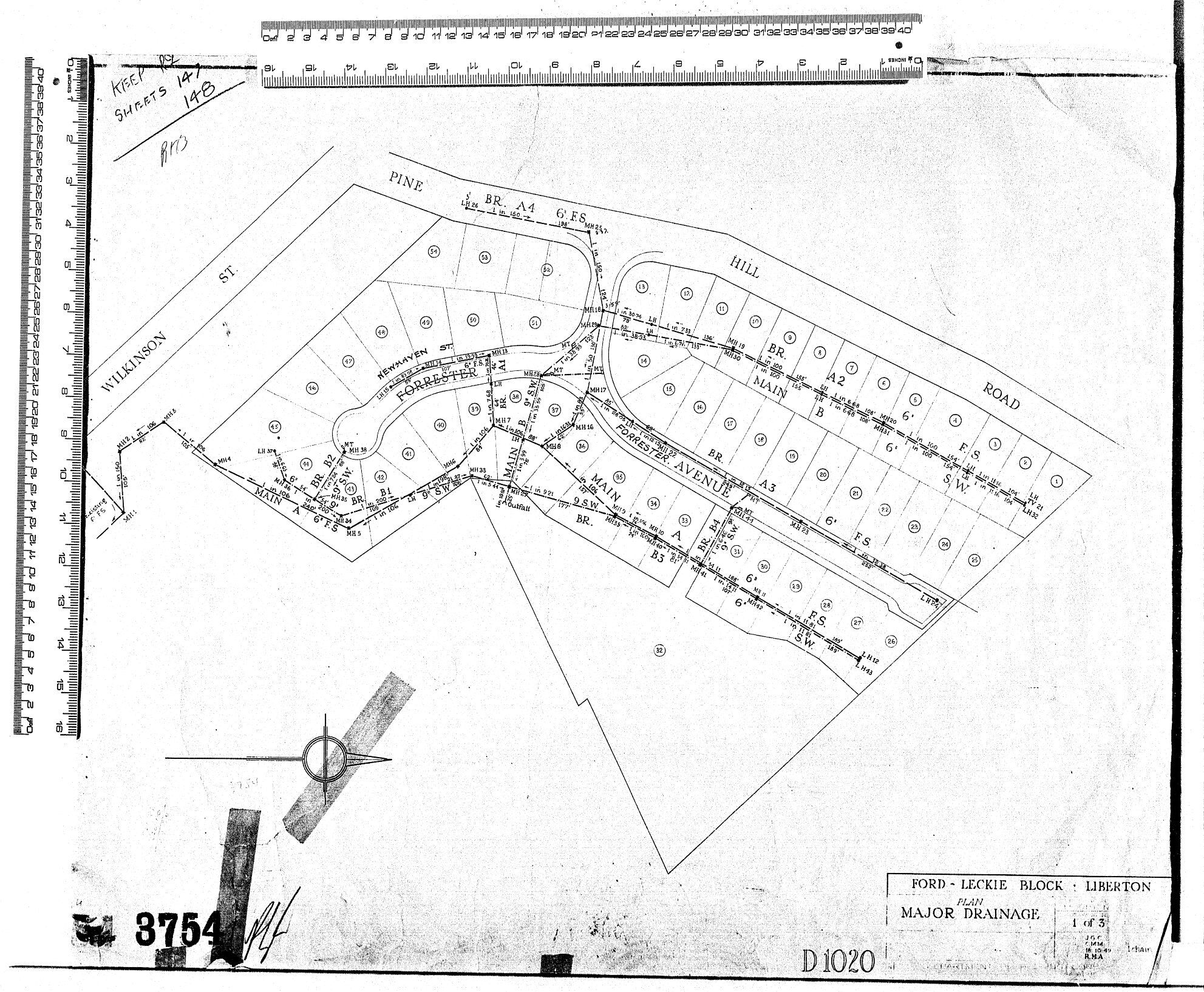 FORD - LECKIE BLOCK - LIBERTON PLAN MAJOR DRAINAGE