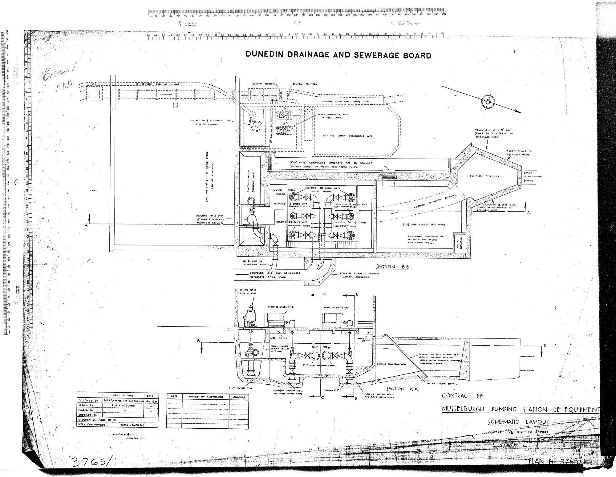 MUSSELBURGH PUMPING STATION RE-EQUIPMENT SCHEMATIC LAYOUT