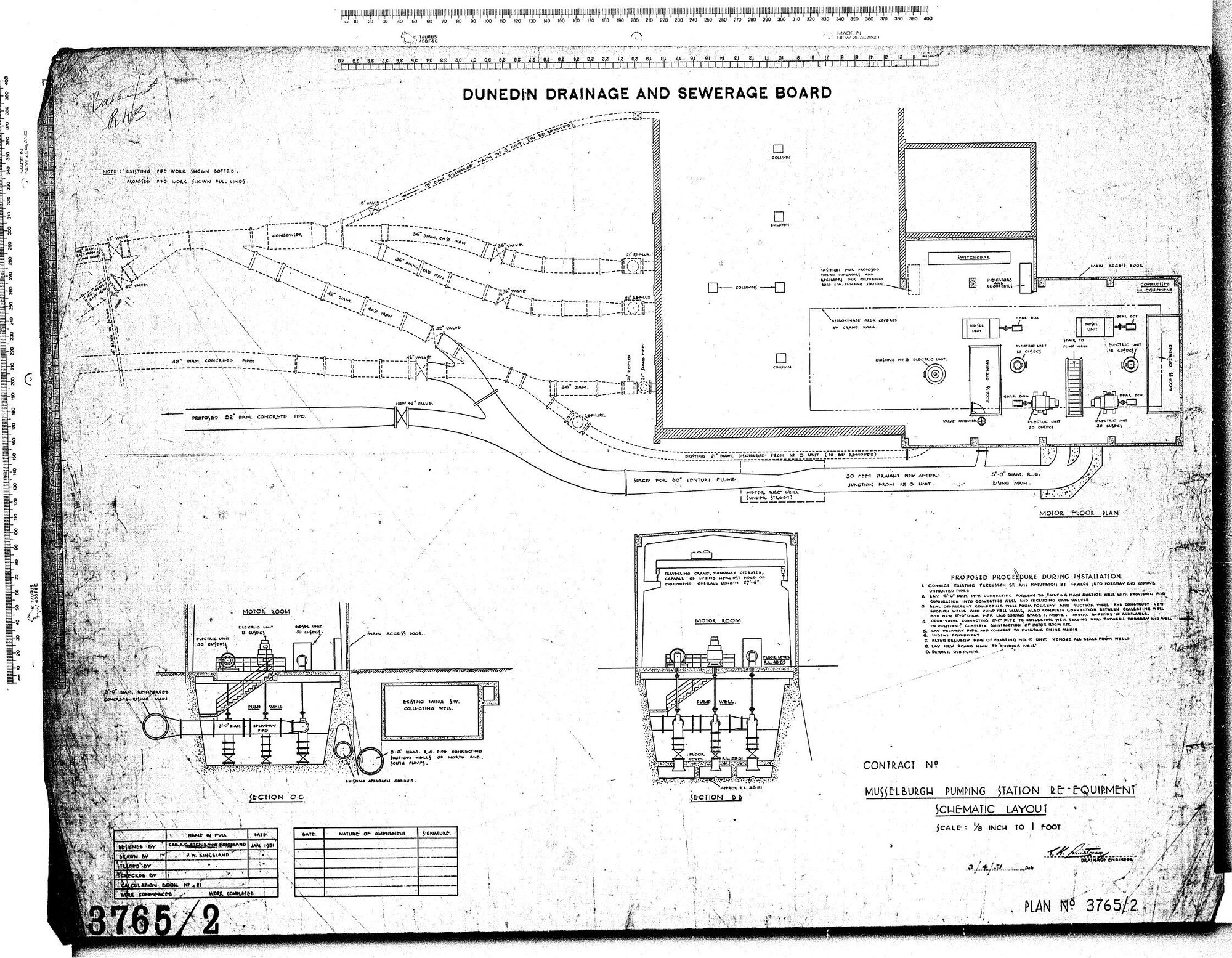 MUSSELBURGH PUMPING STATION RE-EQUIPMENT SCHEMATIC LAYOUT