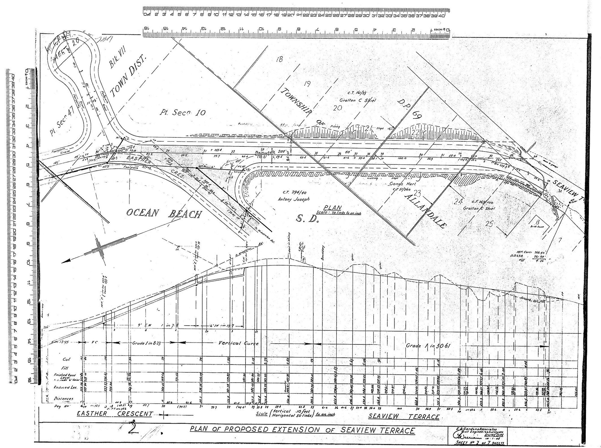 PLAN OF PROPOSED EXTENSION OF SEAVIEW TERRACE