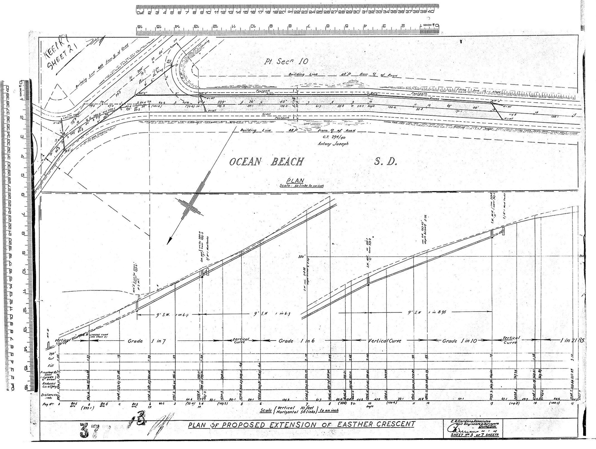 PLAN OF PROPOSED EXTENSION OF EASTHER CRESCENT