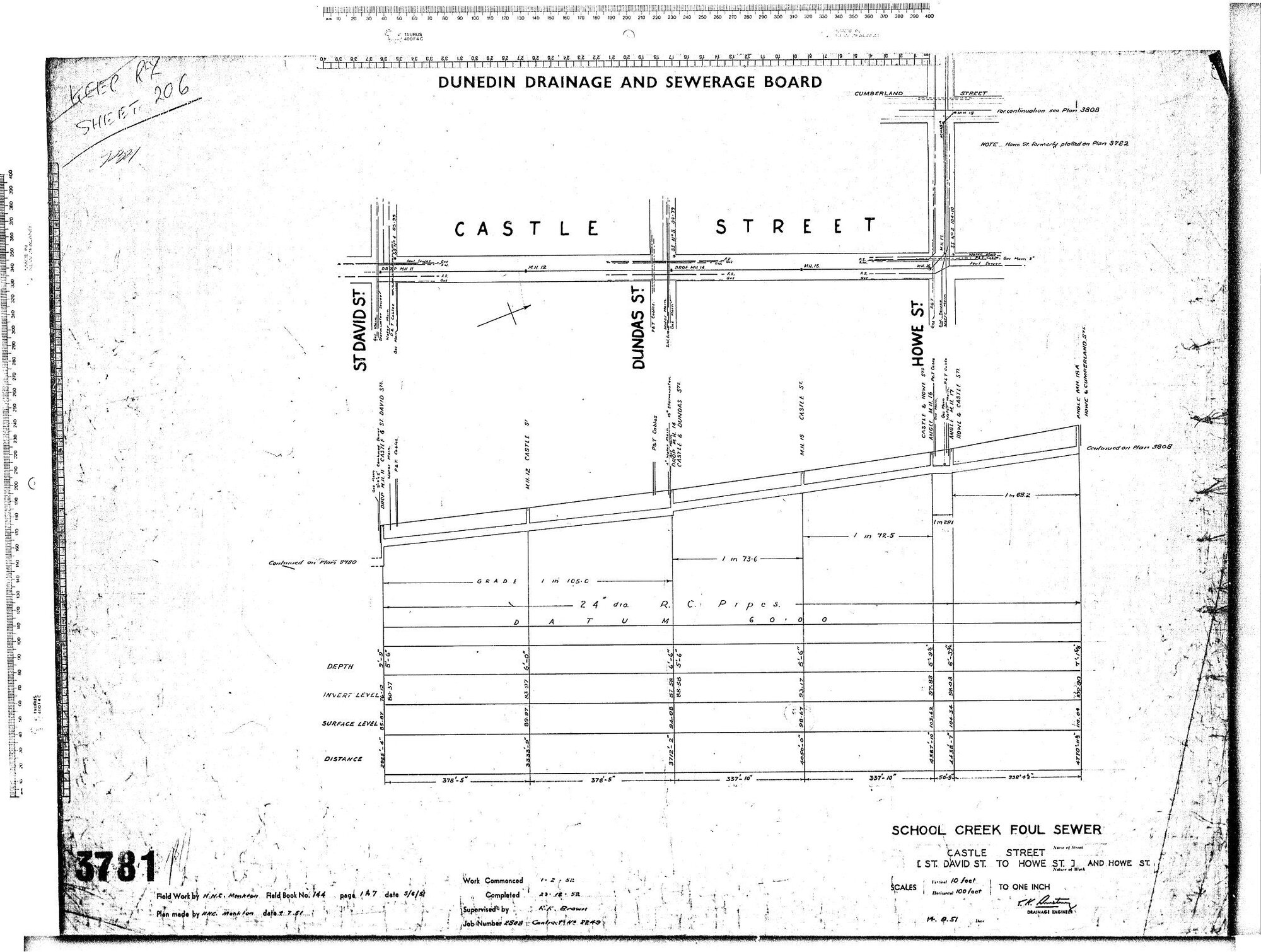 SCHOOL CREEK FOUL SEWER - CASTLE STREET (ST DAVID TO HOWE STREET) AND HOWE STREET