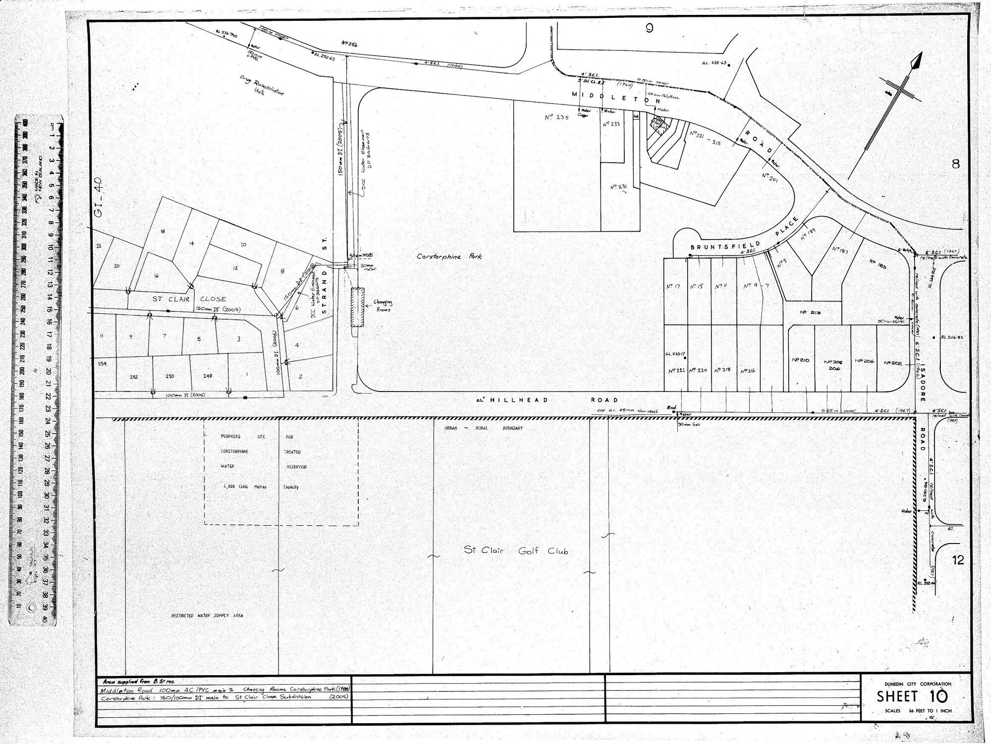 AREA SUPPLIED FROM B. ST. RES.