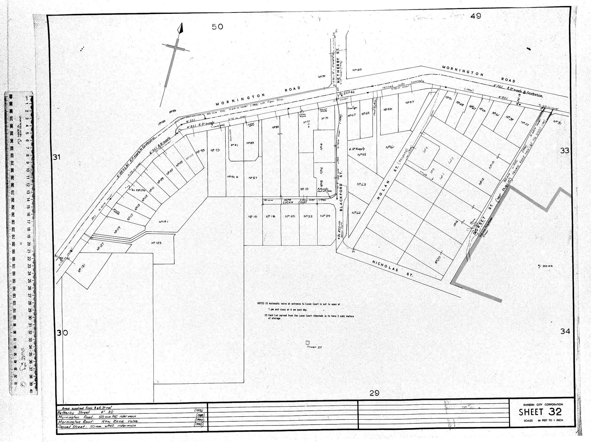 AREA SUPPLIED FROM B &amp; E ST RES5.
