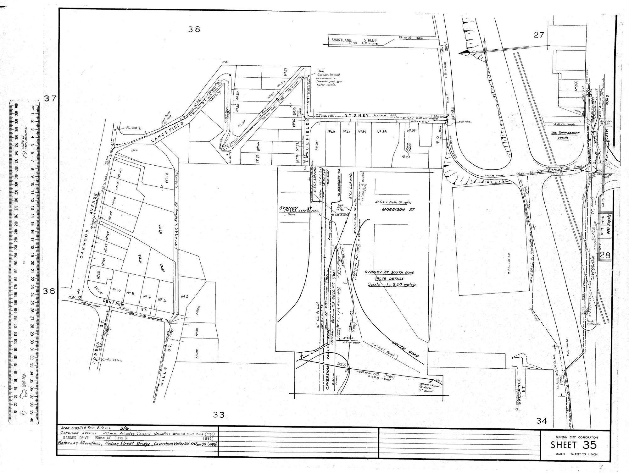 AREA SUPPLIED FROM B &amp; E ST RES. 5/6