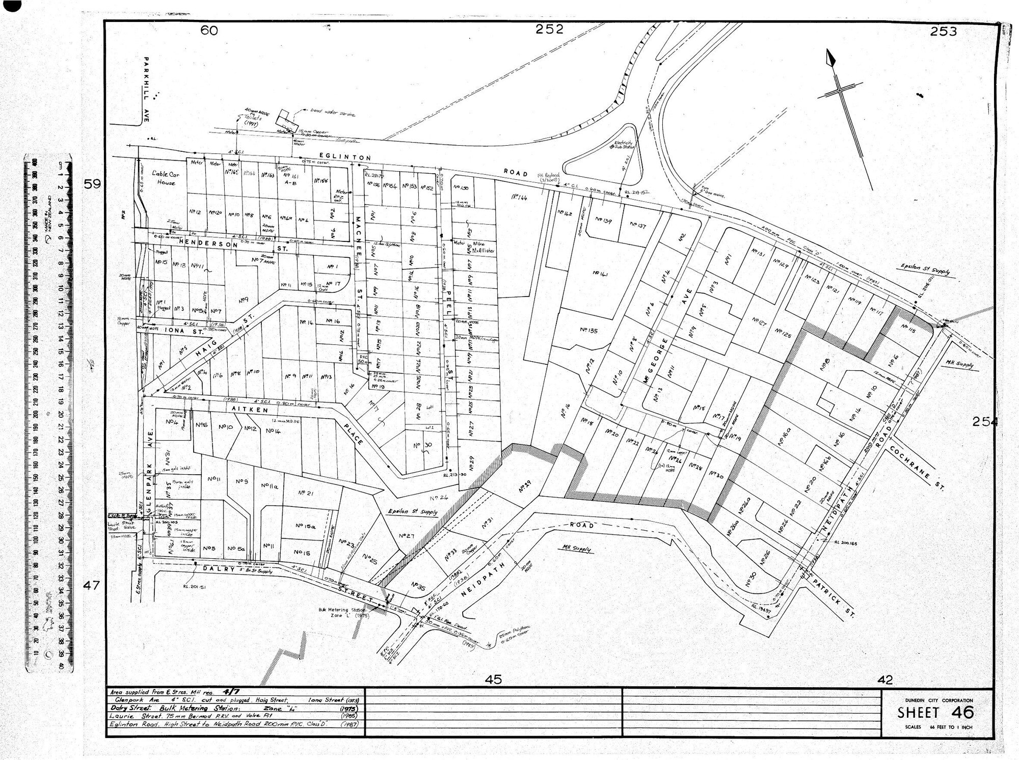 AREA SUPPLIED FROM E. ST RES . MH RES. 4/7