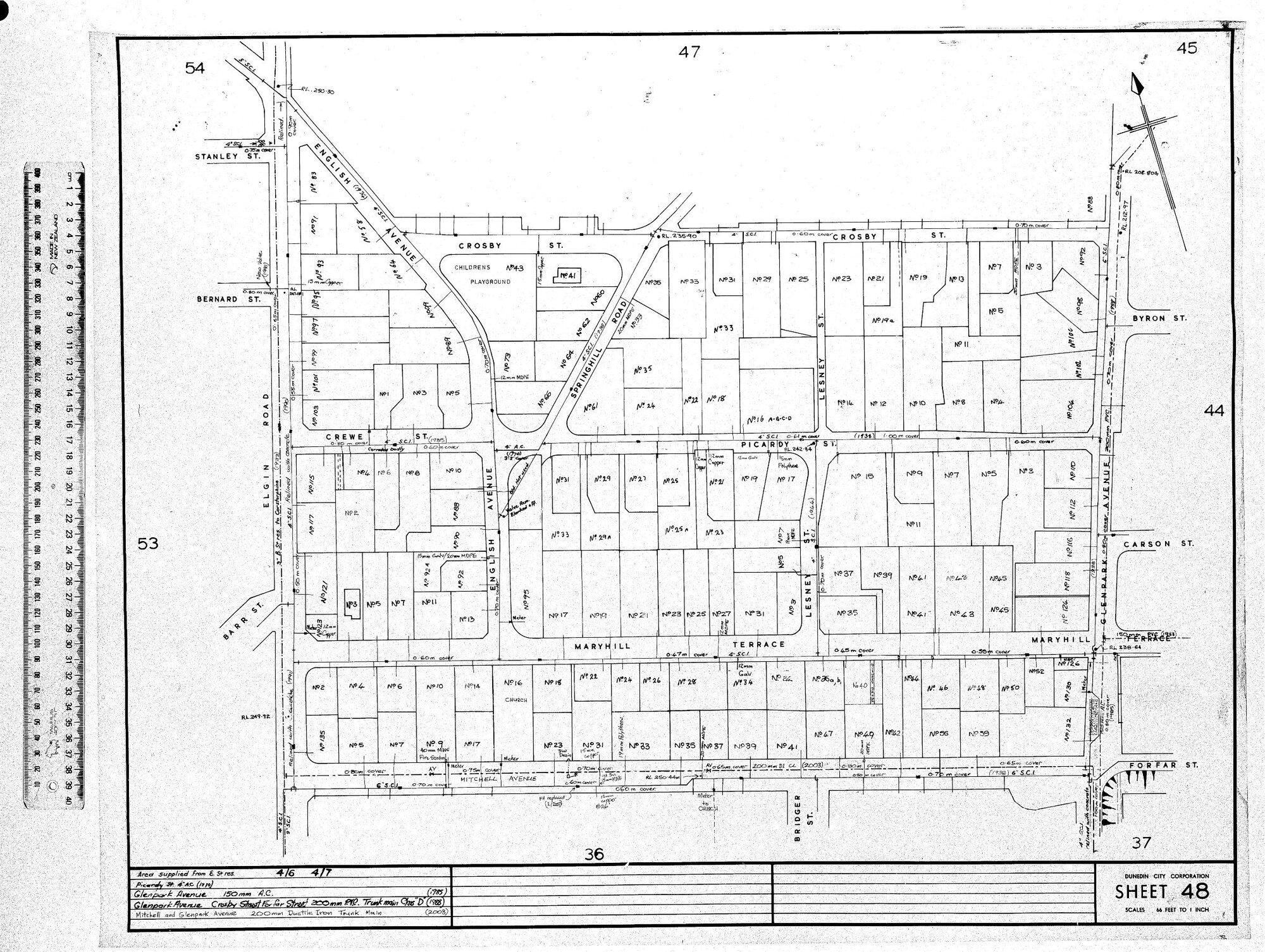 AREA SUPPLIED FROM E. ST. RES. 4/6 - 4/7