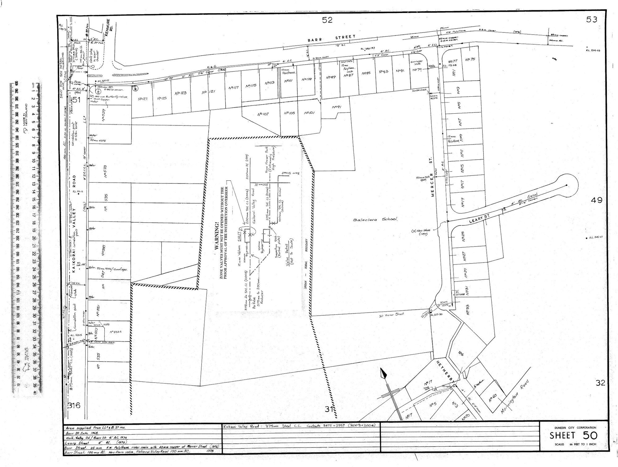 AREA SUPPLIED FROM LL5 &amp; E. ST RES. 