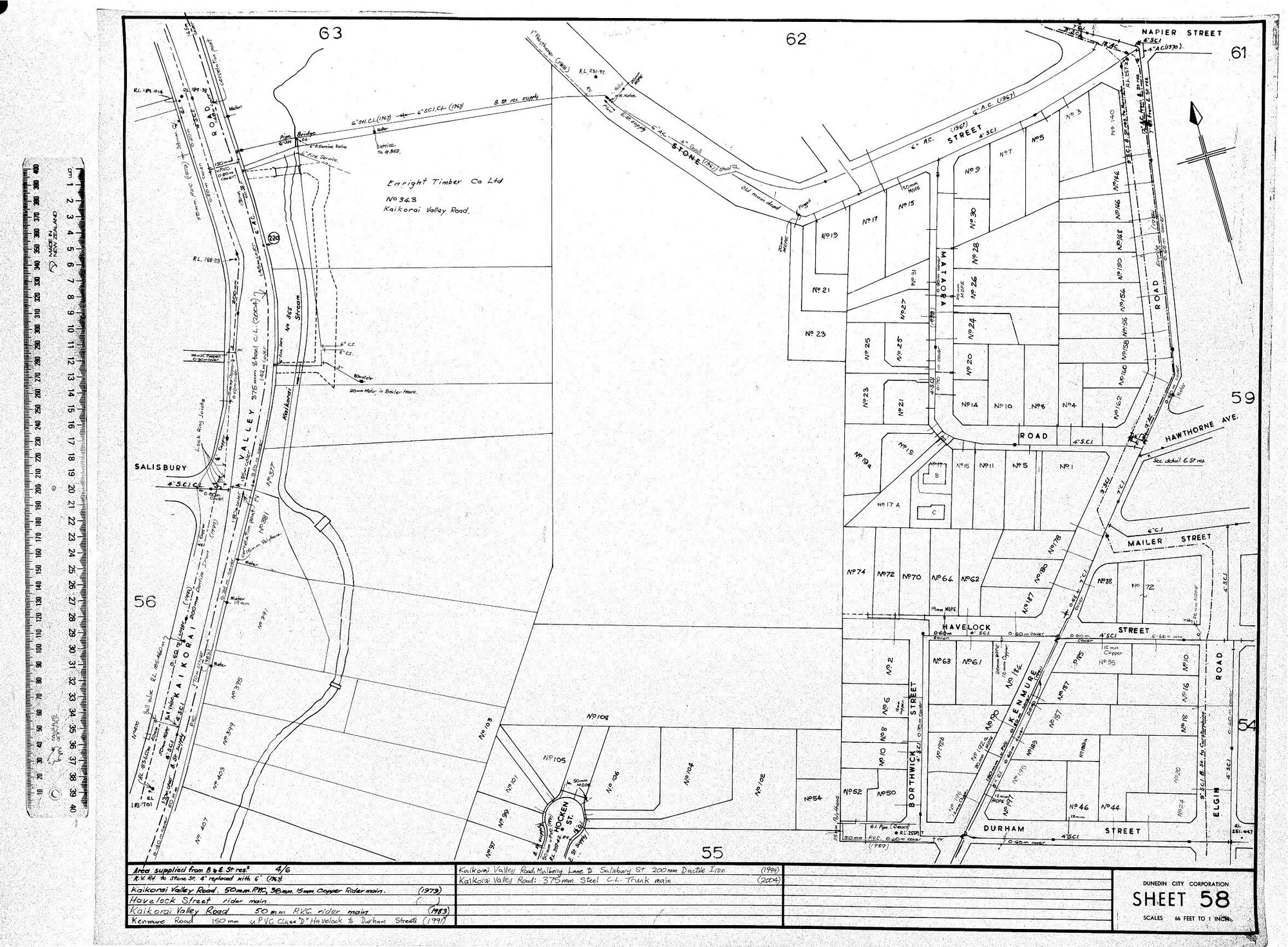 AREA SUPPLIED FROM B &amp; E. ST RES.5 4/6