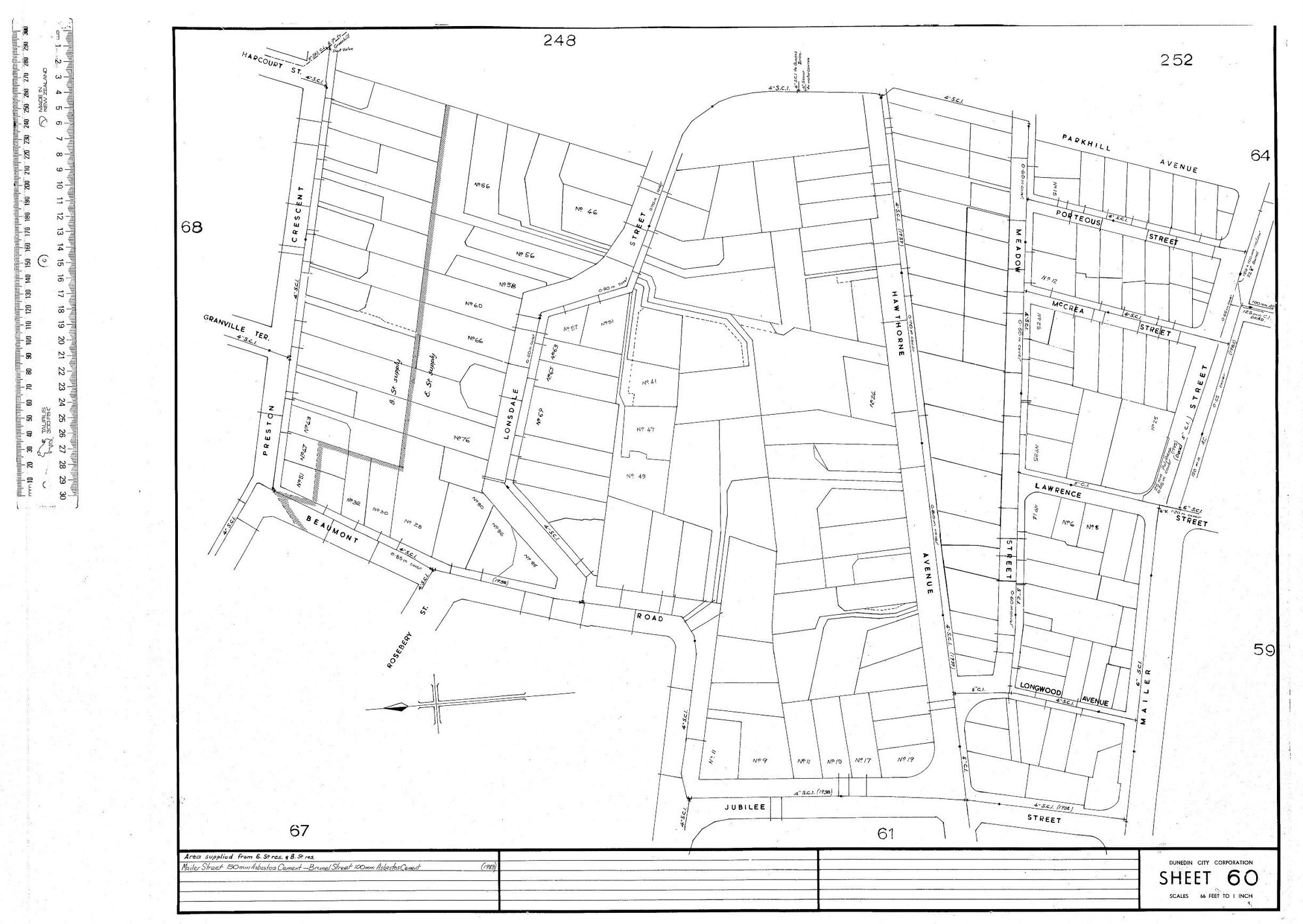 AREA SUPPLIED FROM E. ST RES &amp; B. ST. RES.
