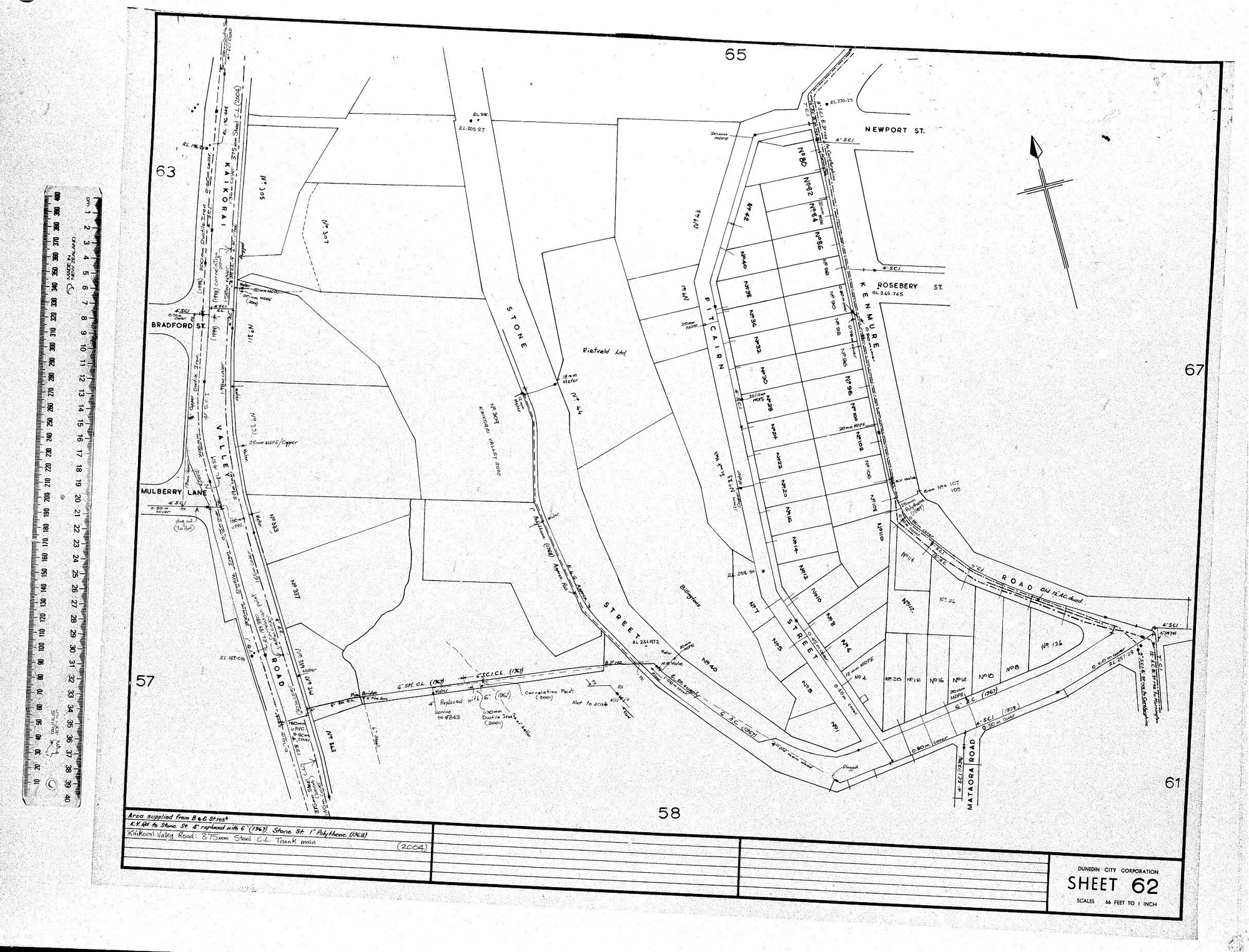 AREA SUPPLIED FROM B &amp; E. ST RES.5
