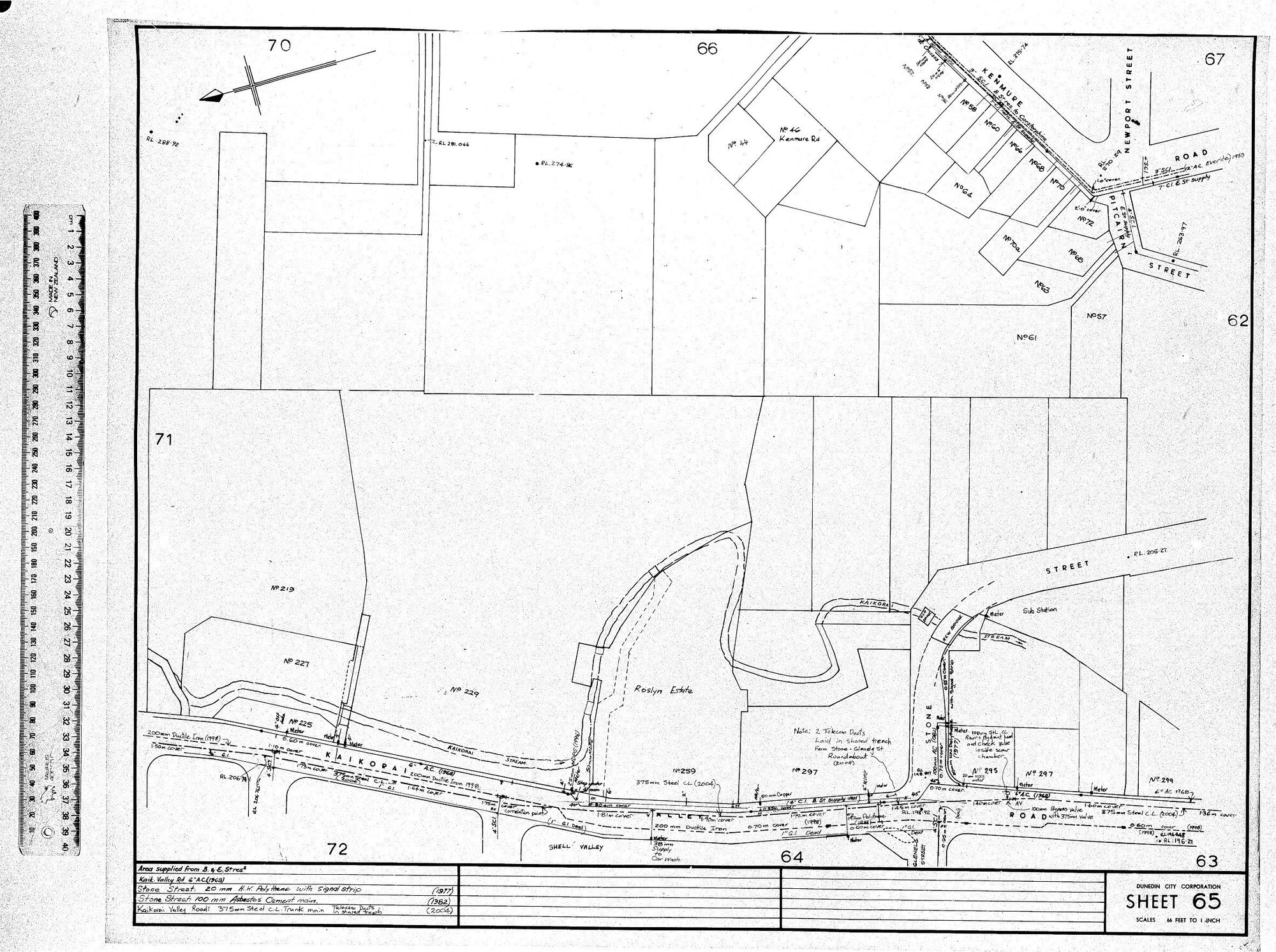 AREA SUPPLIED FROM B &amp; E. ST RES.5