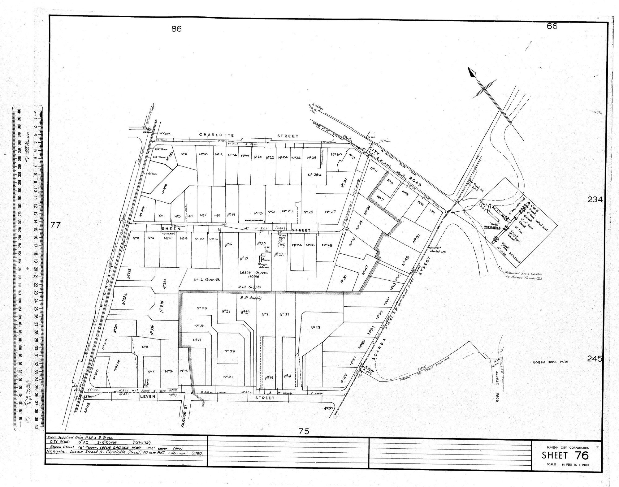 AREA SUPPLIED FROM H.L.5 &amp; B. ST. RES.