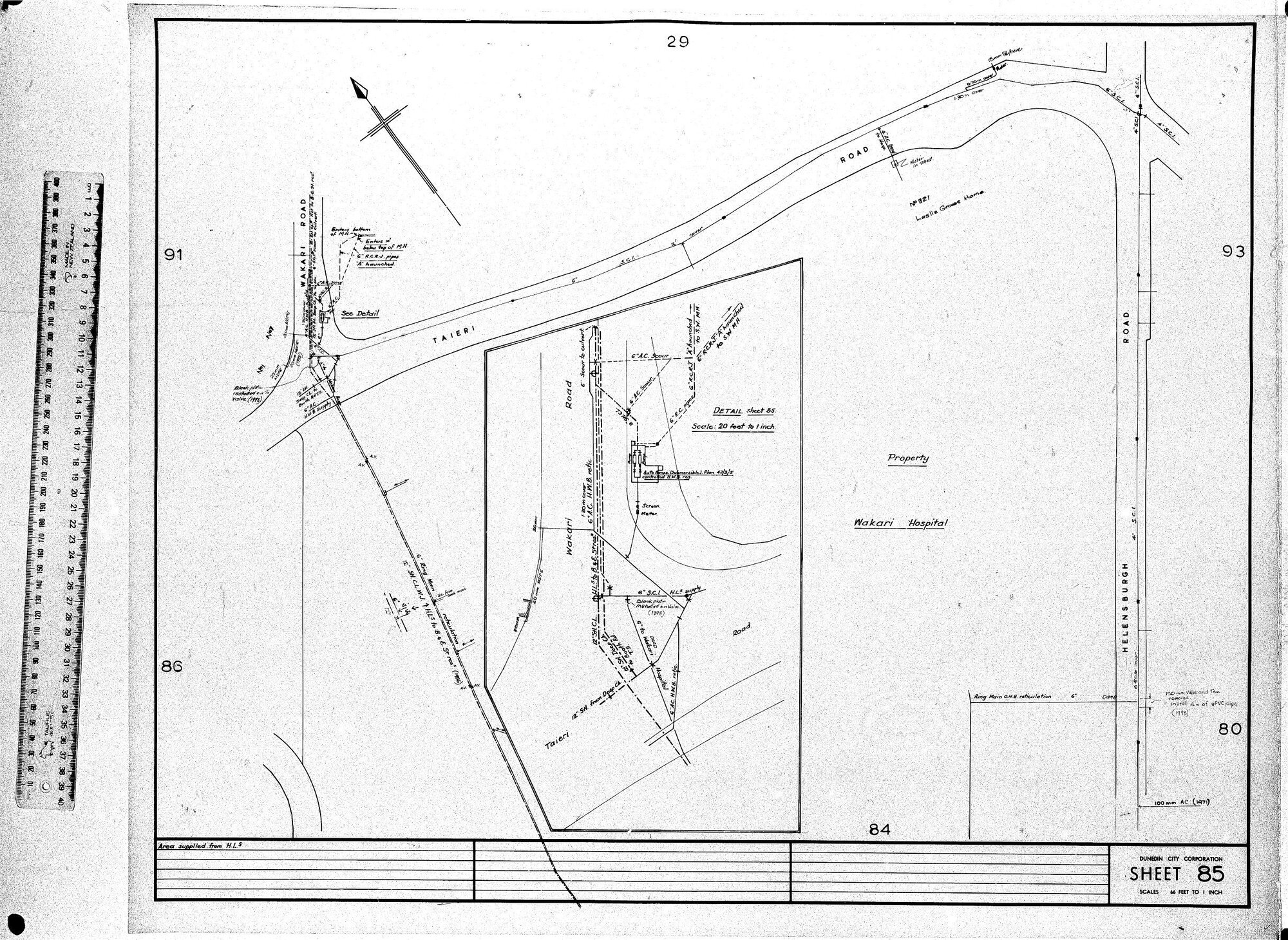 AREA SUPPLIED FROM H.L.5