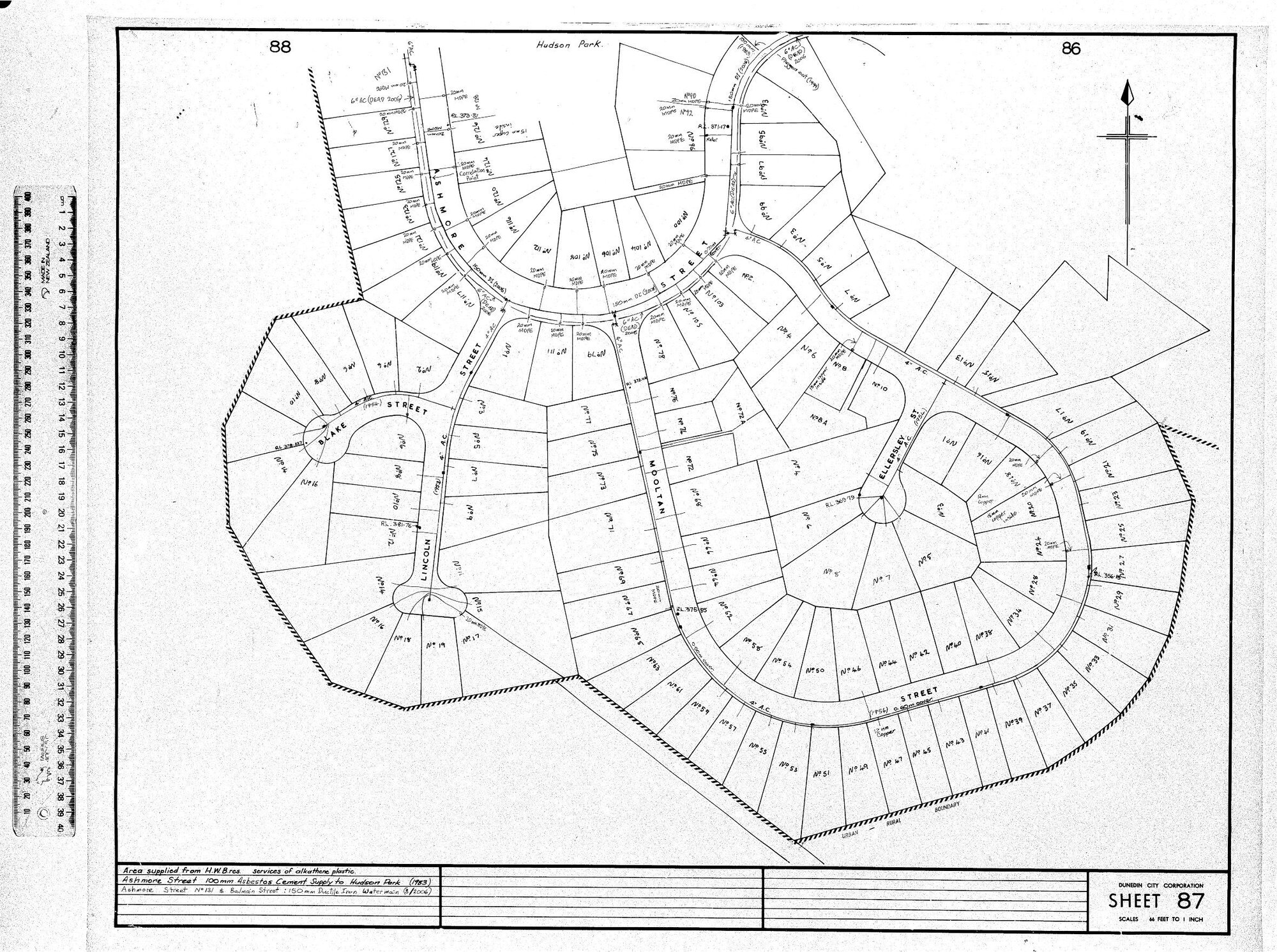 AREA SUPPLIED FROM H.W.B RES. SERVICES OF ALKATHENE PLASTIC