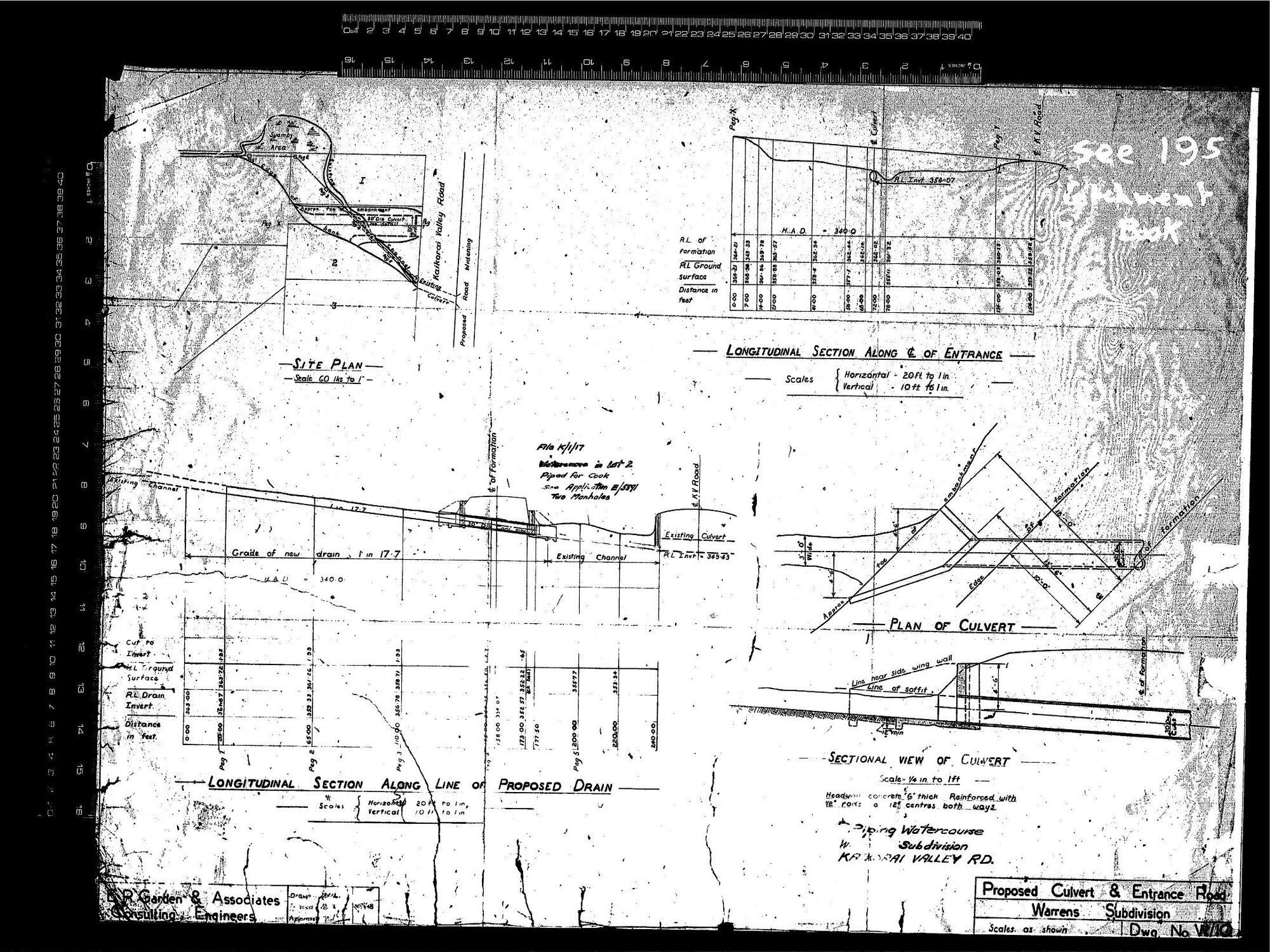 PROPOSED COLVERT &amp; ENTRANCE ROAD - WARRENS SUBDIVISION