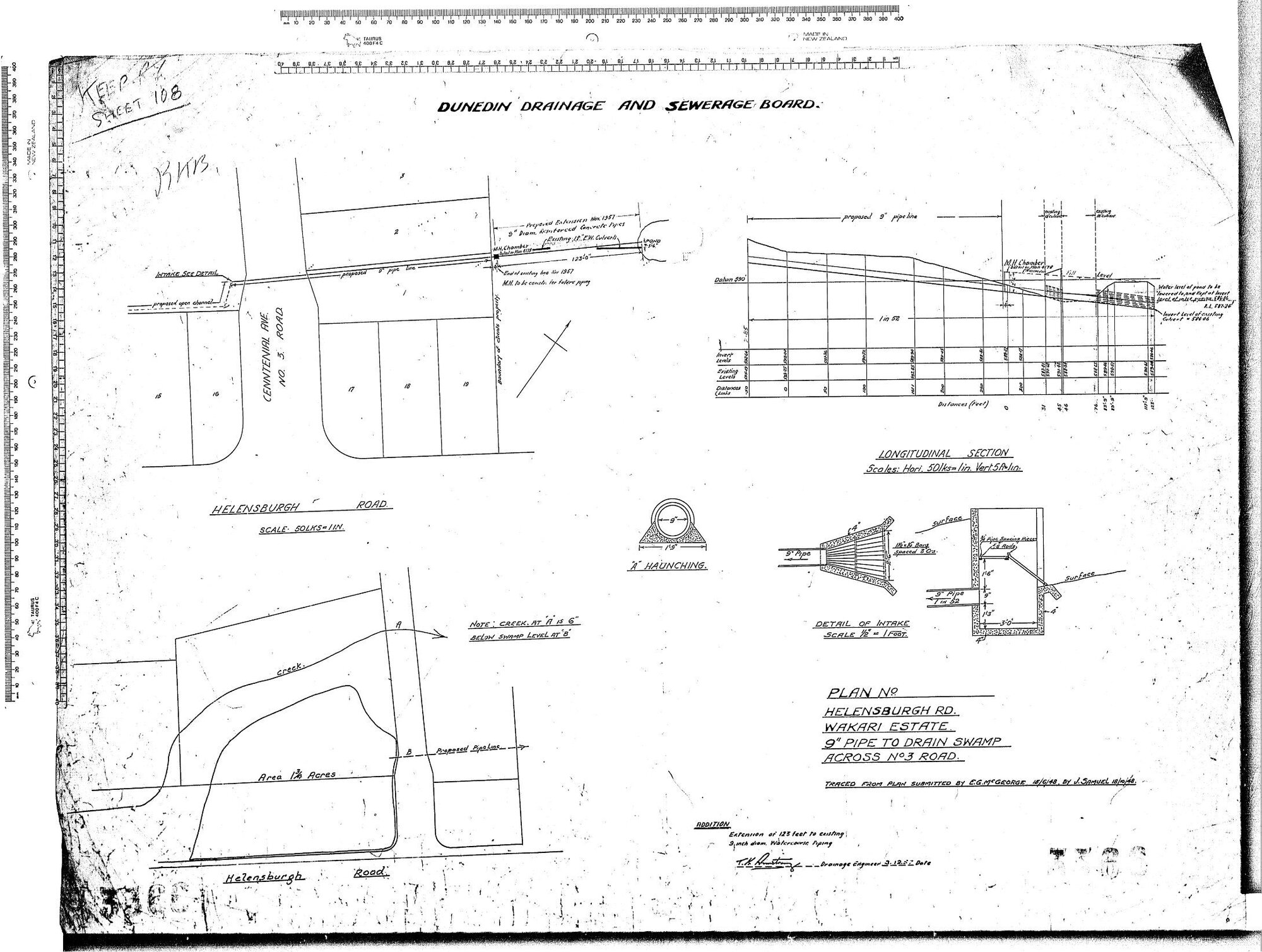 HELENSBURGH RD - WAKARI ESTATE 9" PIPE TO DRAIN SWAMP ACROSS NO.3 ROAD