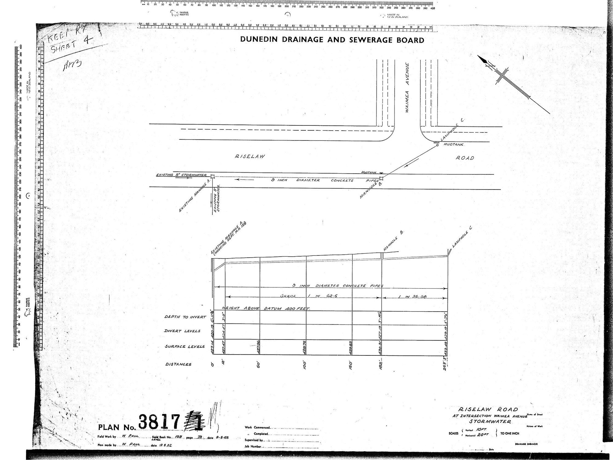 RISELAW ROAD  AT INTERSECTION  WAIMEA AVENUE  STORMWATER