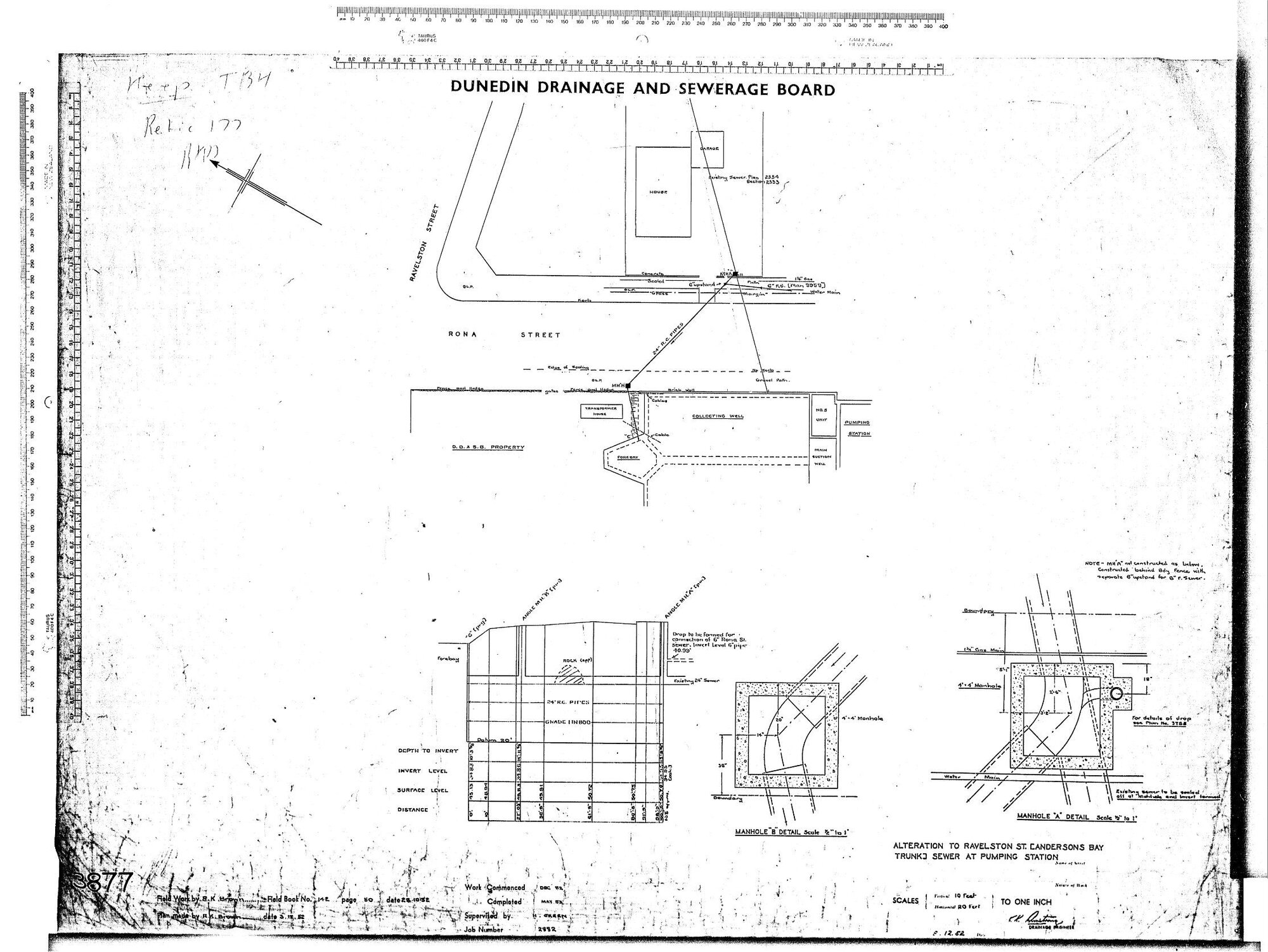 ALTERATION TO RAVELSTON ST. (ANDERSONS BAY  TRUNK) SEWER AT PUMPING STATION