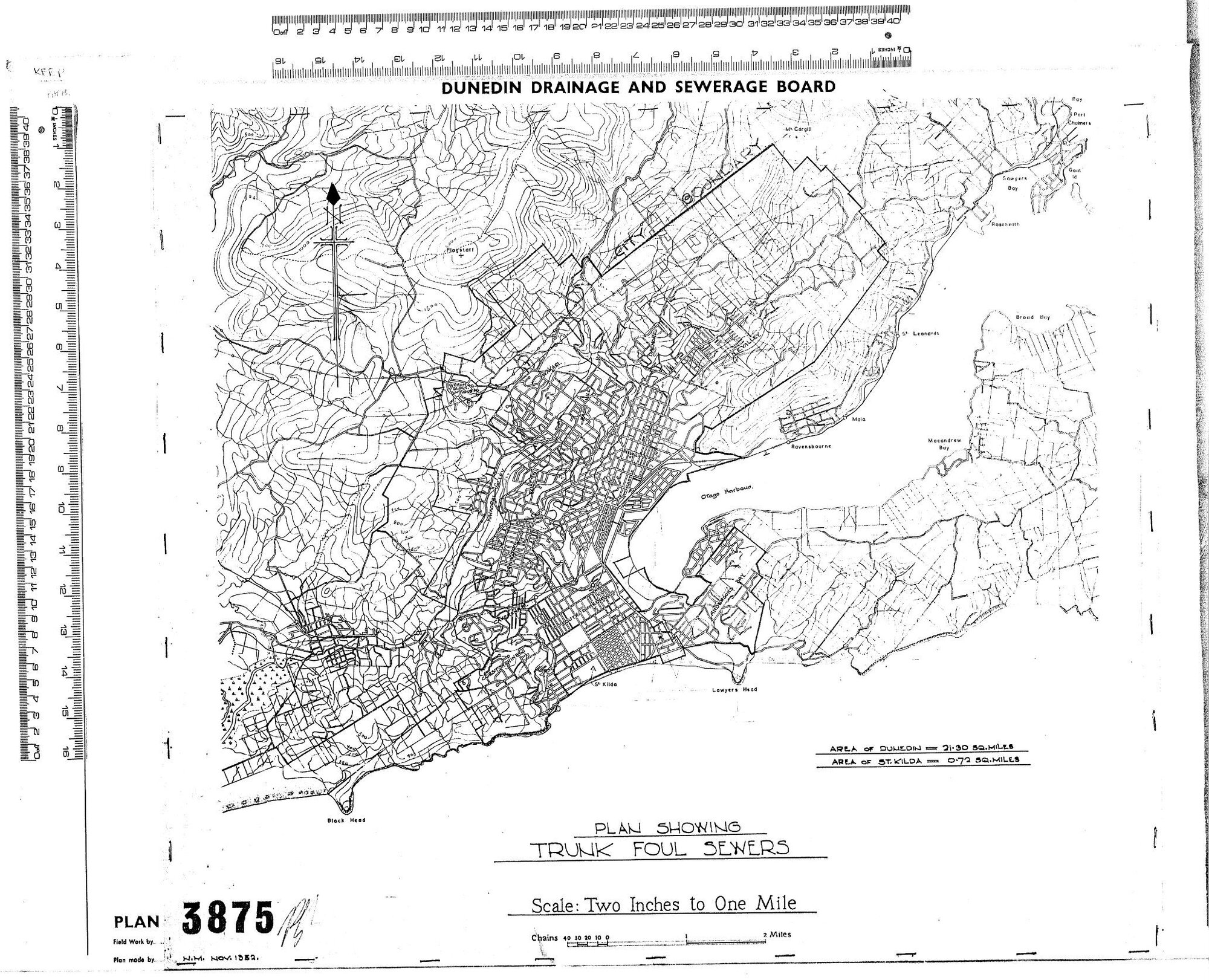 PLAN SHOWING TRUNK FOUL SEWERS
