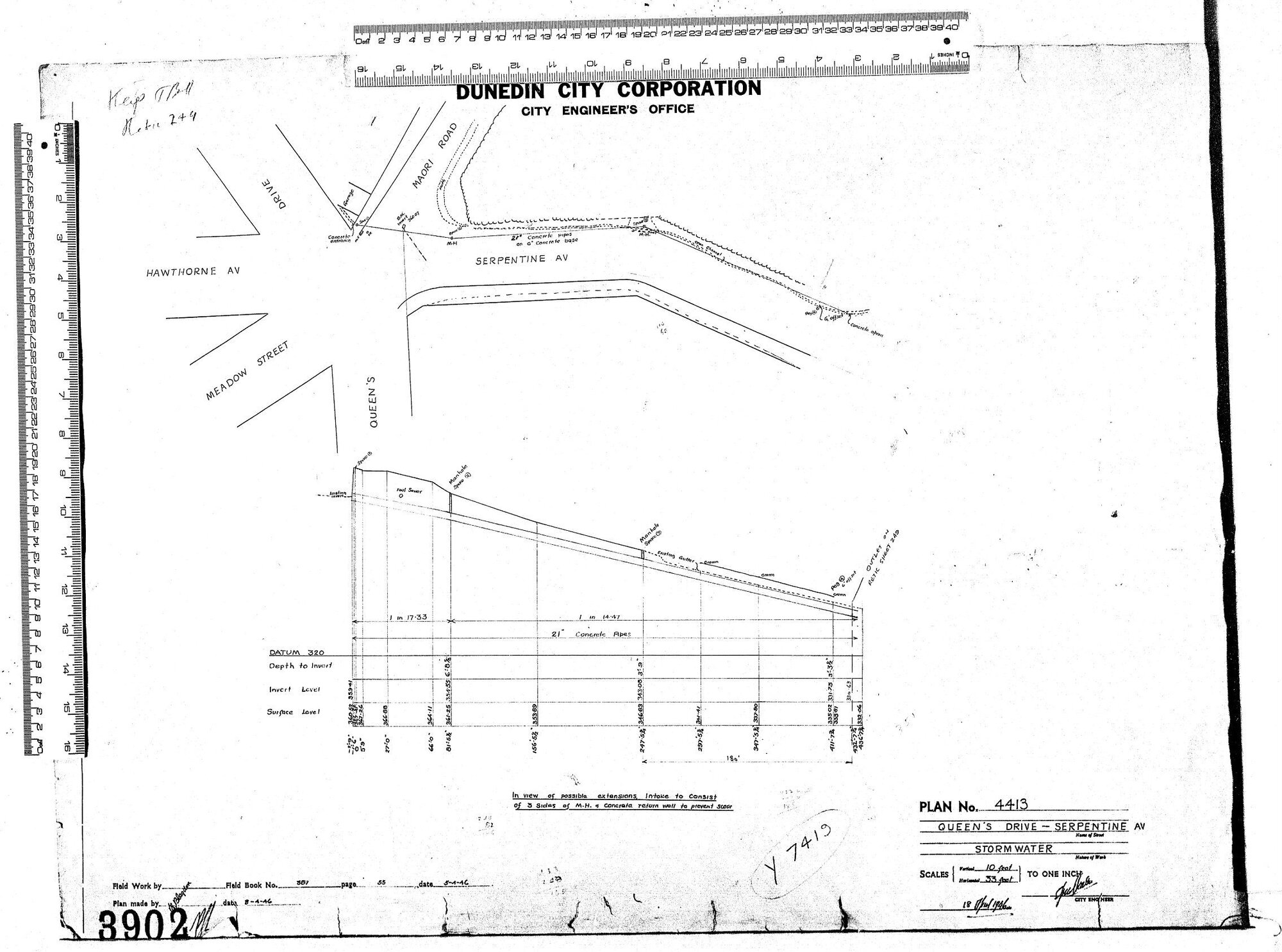 QUEENS DRIVE - SERPENTINE AV.  STORMWATER