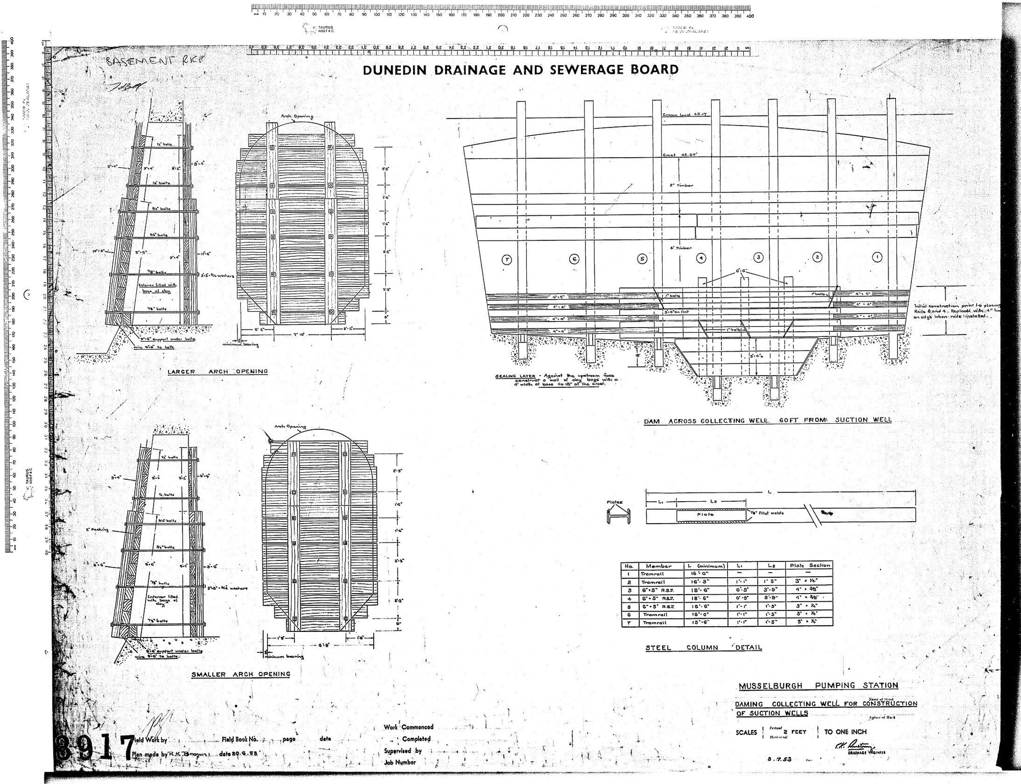 MUSSELBURGH PUMPING STATION DAMING COLLECTION WELL FOR CONSTRUCTION OF SUCTION WELLS