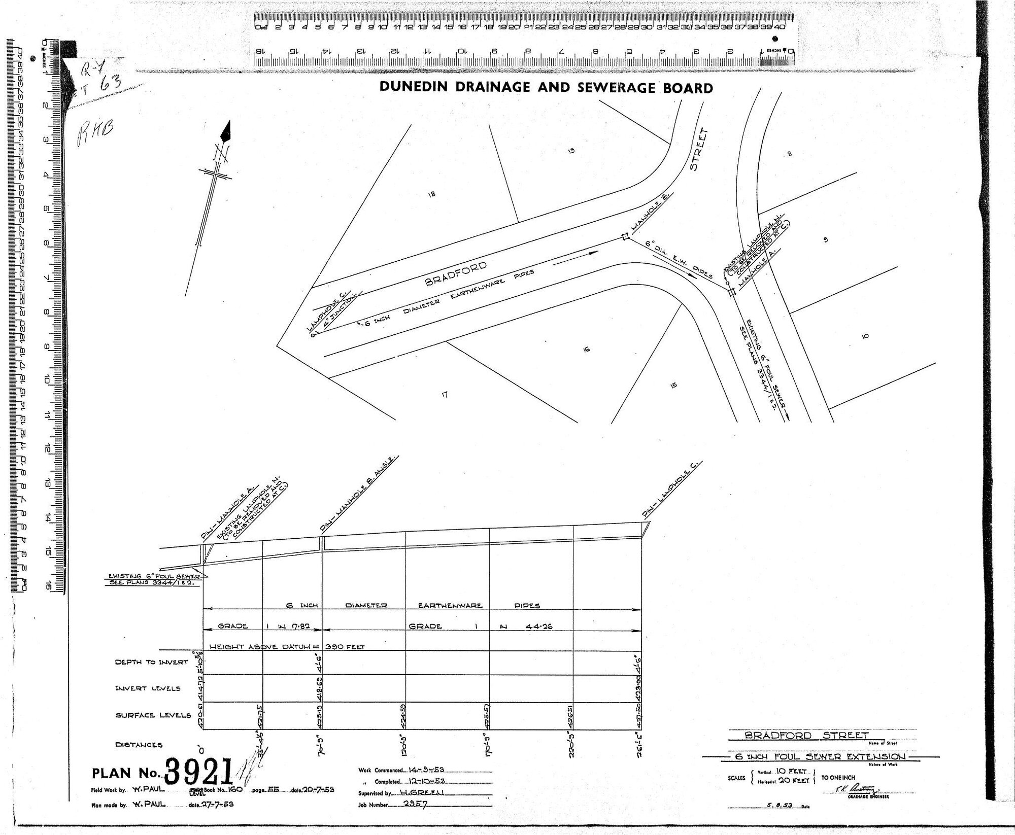 BRADFORD STREET  6" FOUL SEWER EXTENSION