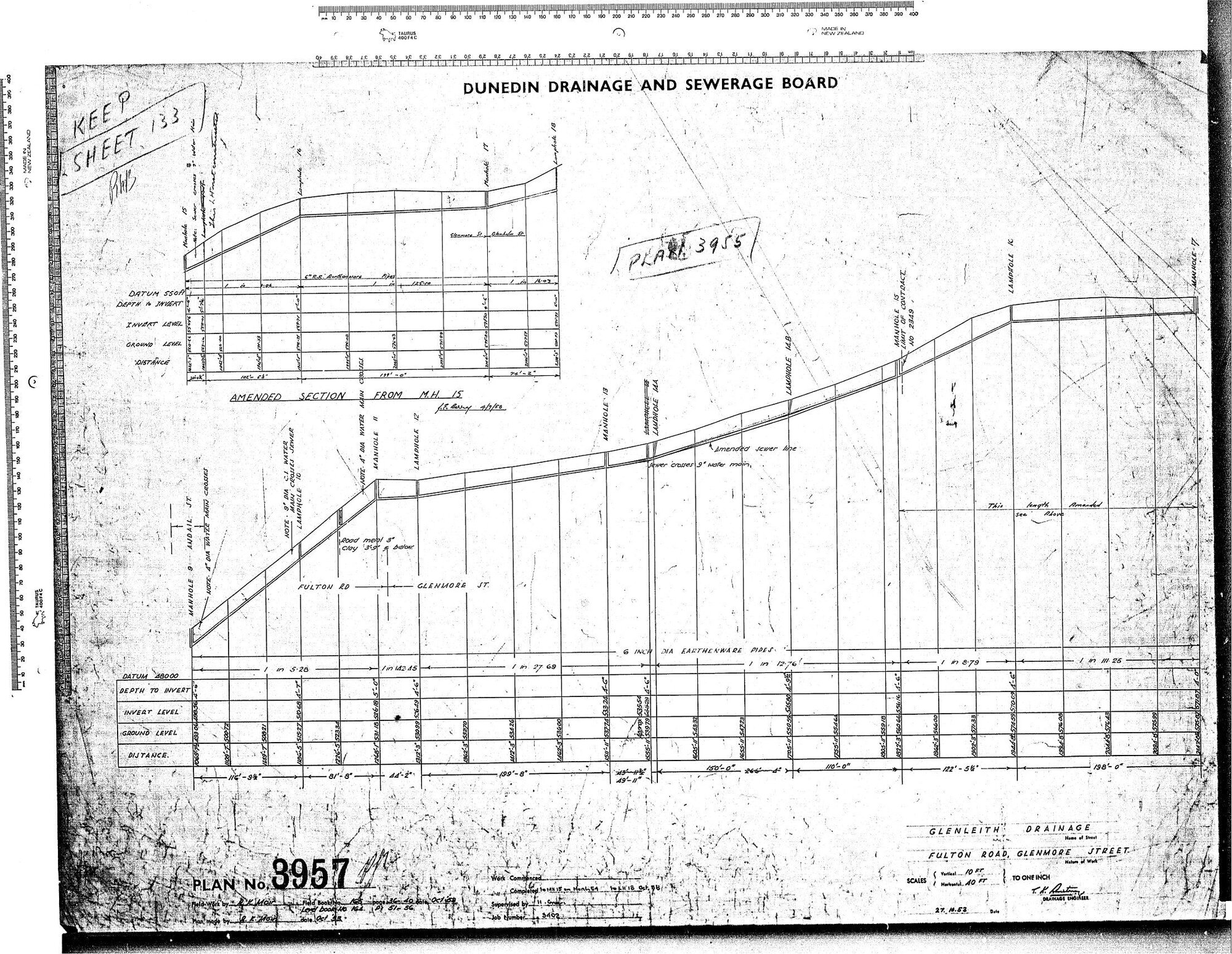 GLENLEITH DRAINAGE  FULTON ROAD, GLENMORE STREET