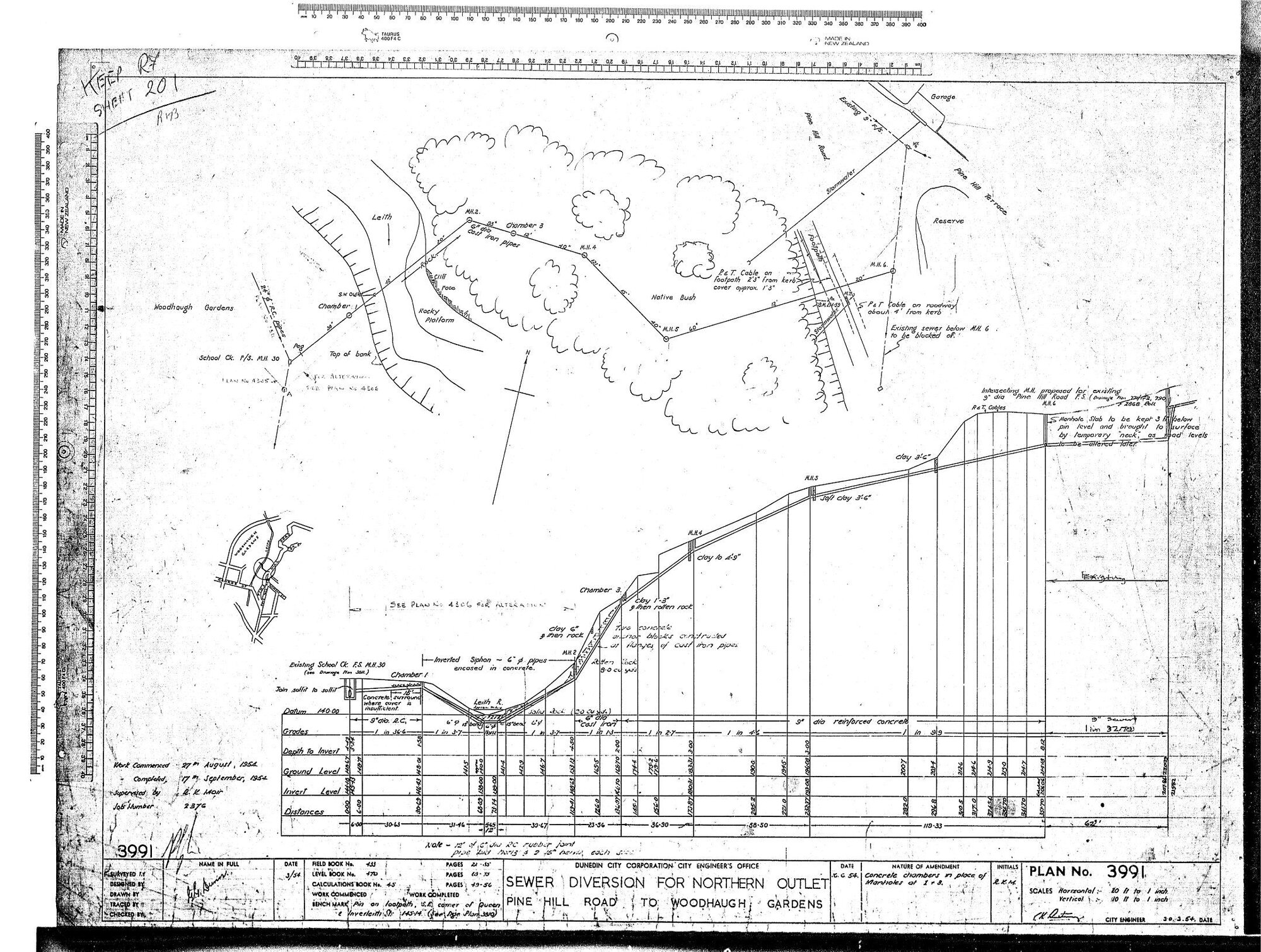 SEWER DIVERSION FOR NORTHERN OUTLET  PINE HILL ROAD TO WOODHAUGH GARDENS