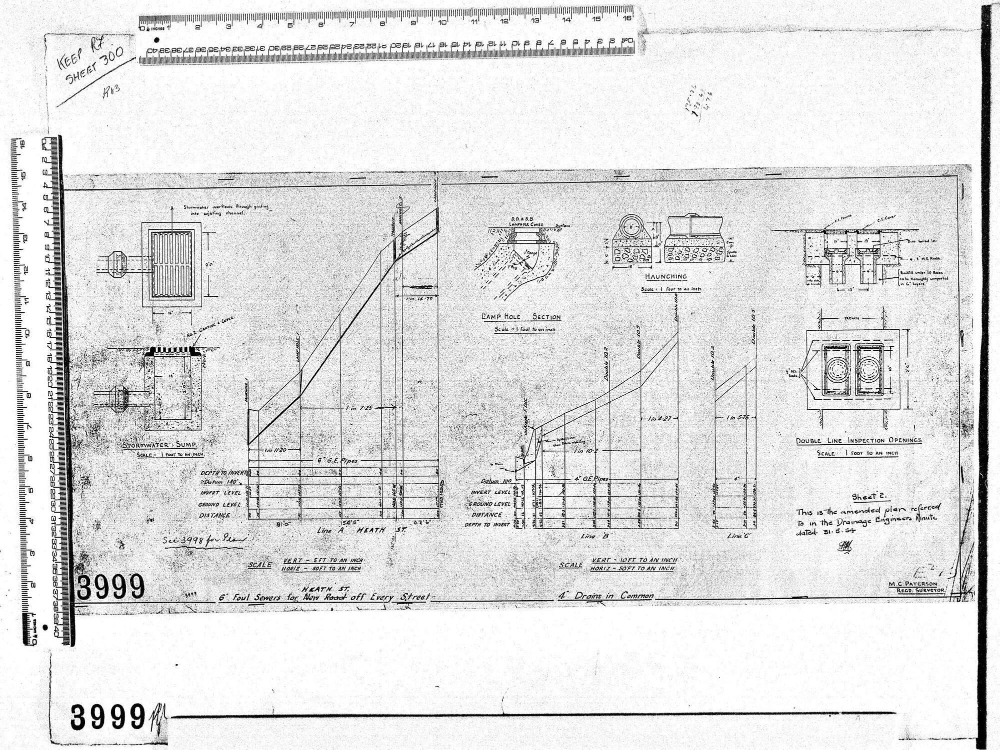 HEATH STREET 6" FOUL SEWERS FOR HEATH ST. OFF EVERY STREET.