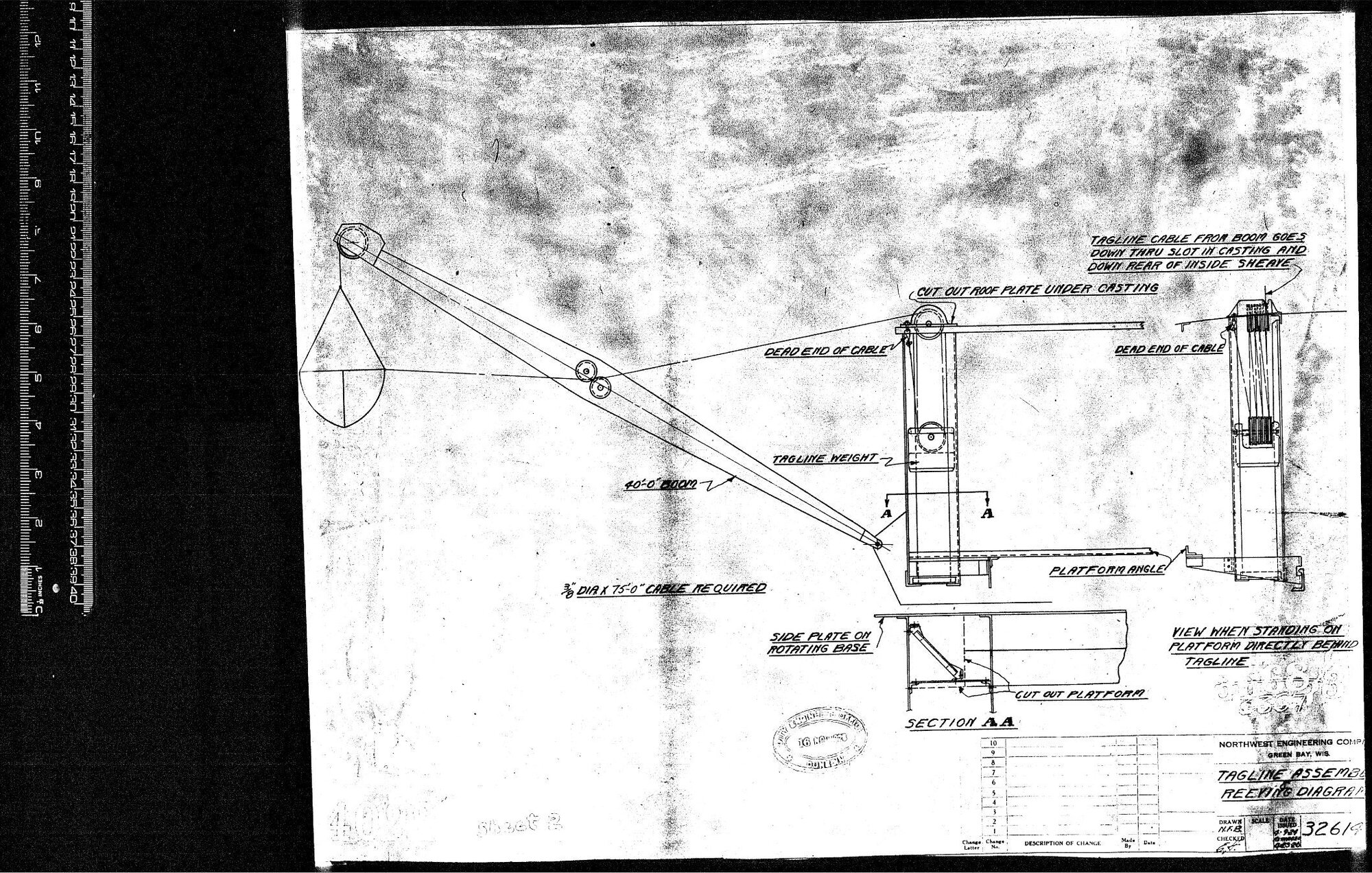 TAGLINE ASSEMBLY REEVING DIAGRAM