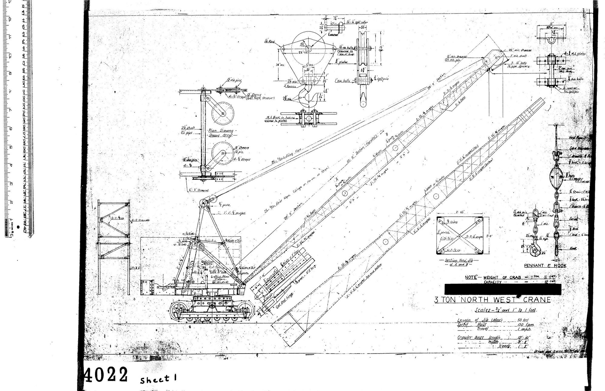 3 TON NORTH WEST CRANE