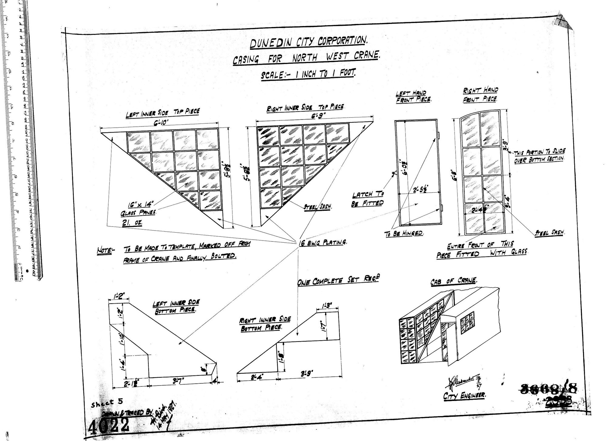 CASING FOR NORTH WEST CRANE