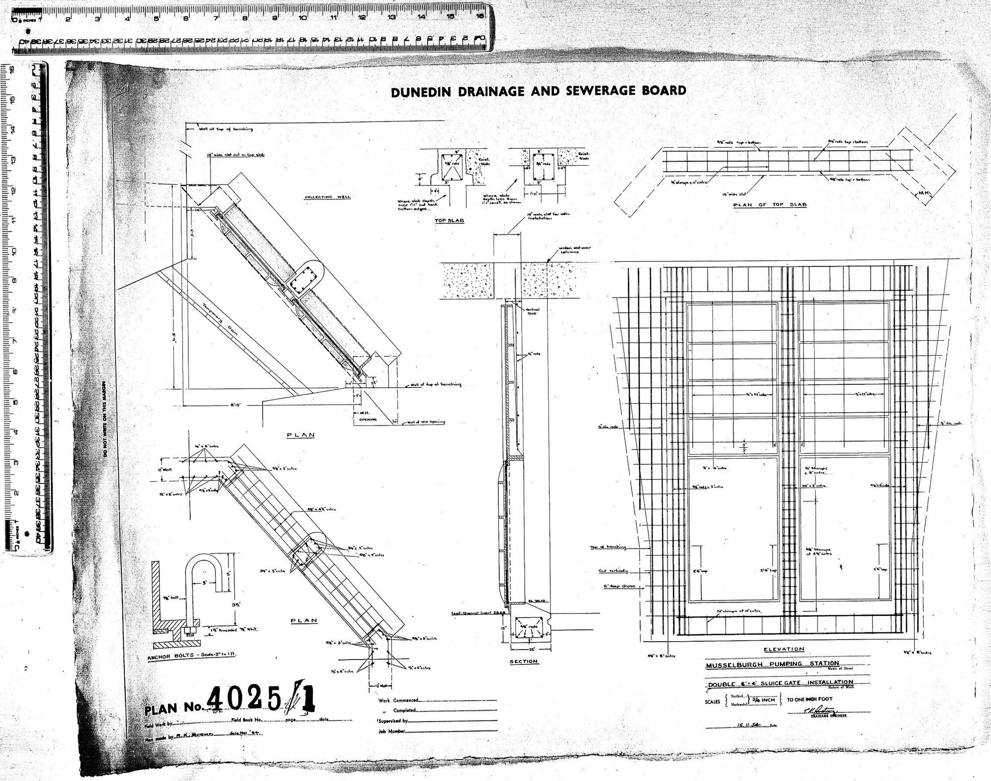 MUSSELBURGH PUMPING STATION DOUBLE 6' X 4' SLUICE GATE INSTALLATION