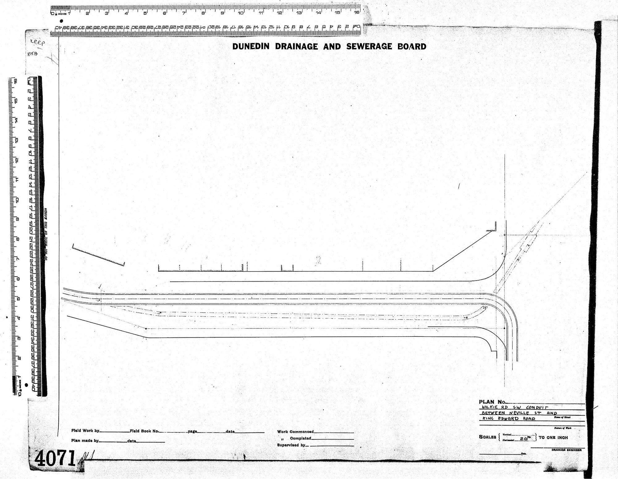WILKIE ROAD S.W. CONDUIT BETWEEN NEVILLE STREET AND KING EDWARD ROAD