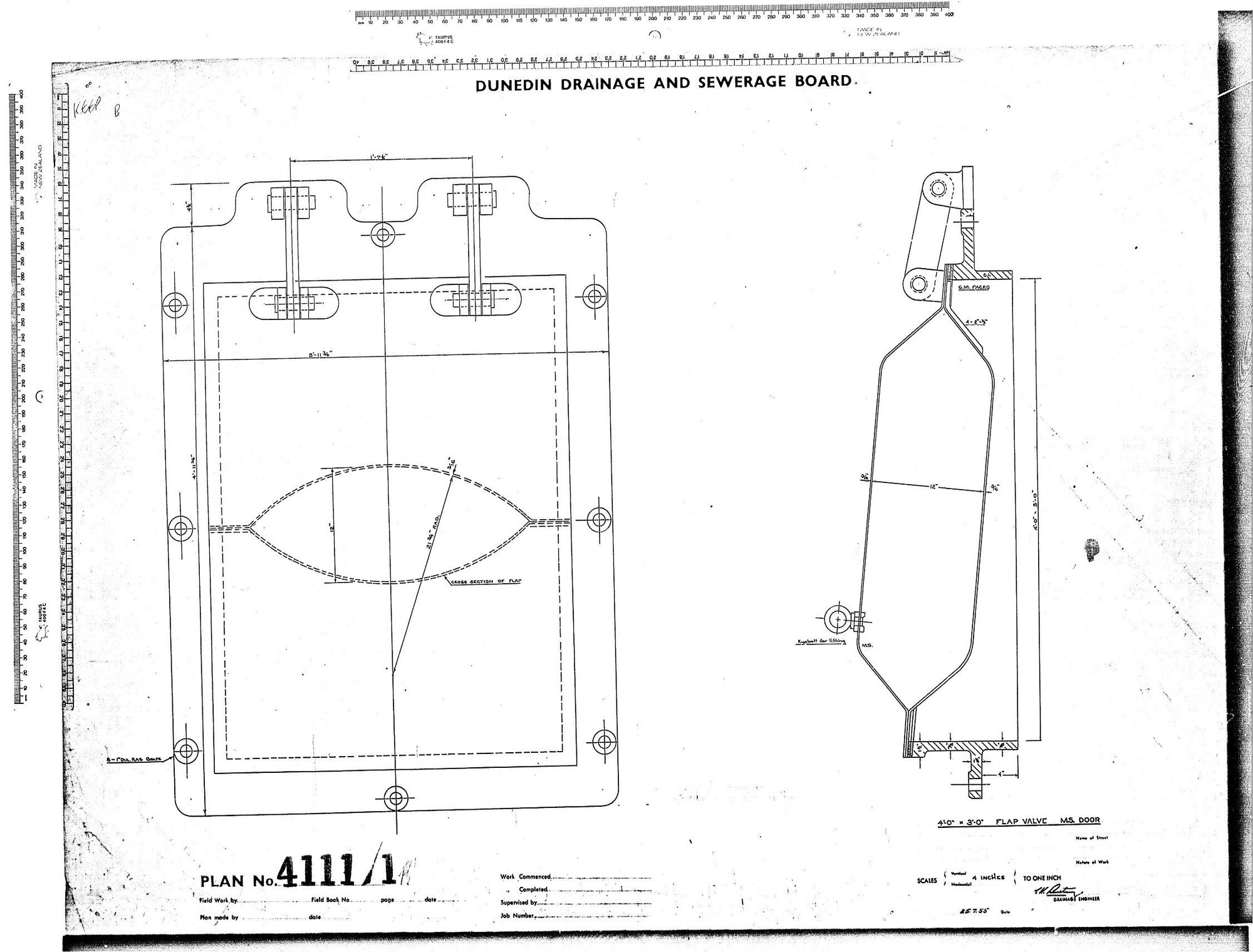 4'0" X 3'0" FLAP VALVE M.S. DOOR